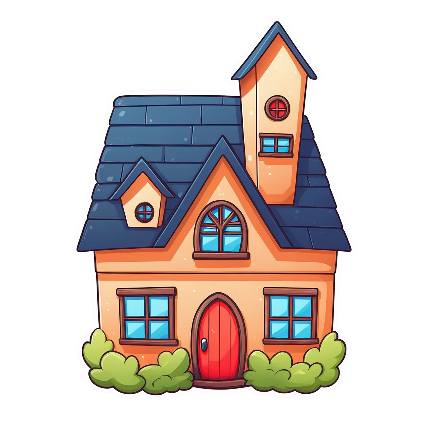 House cute sticker isolated on transparent background #19054
