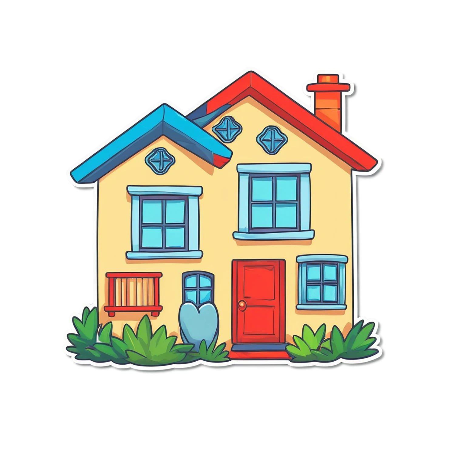 House cute sticker isolated on transparent background #19056