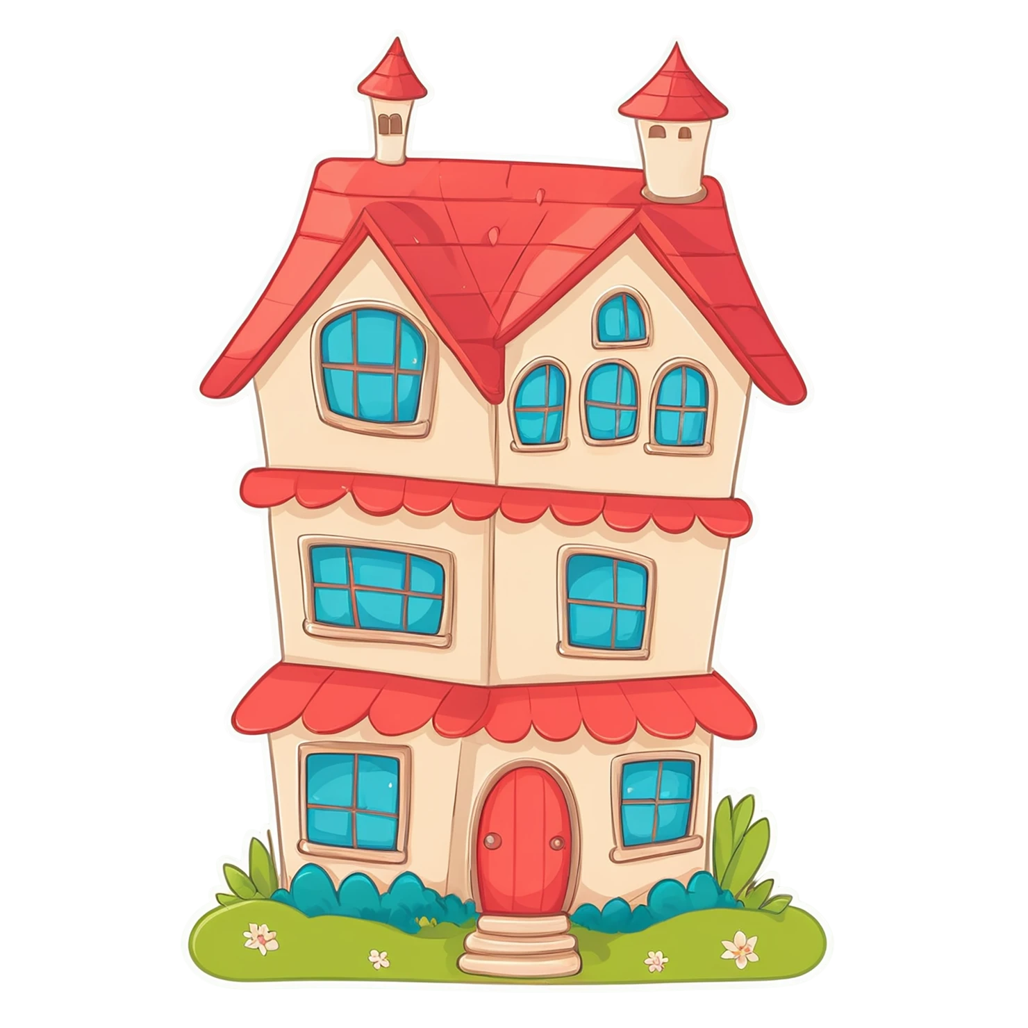 House cute sticker isolated on transparent background #19059