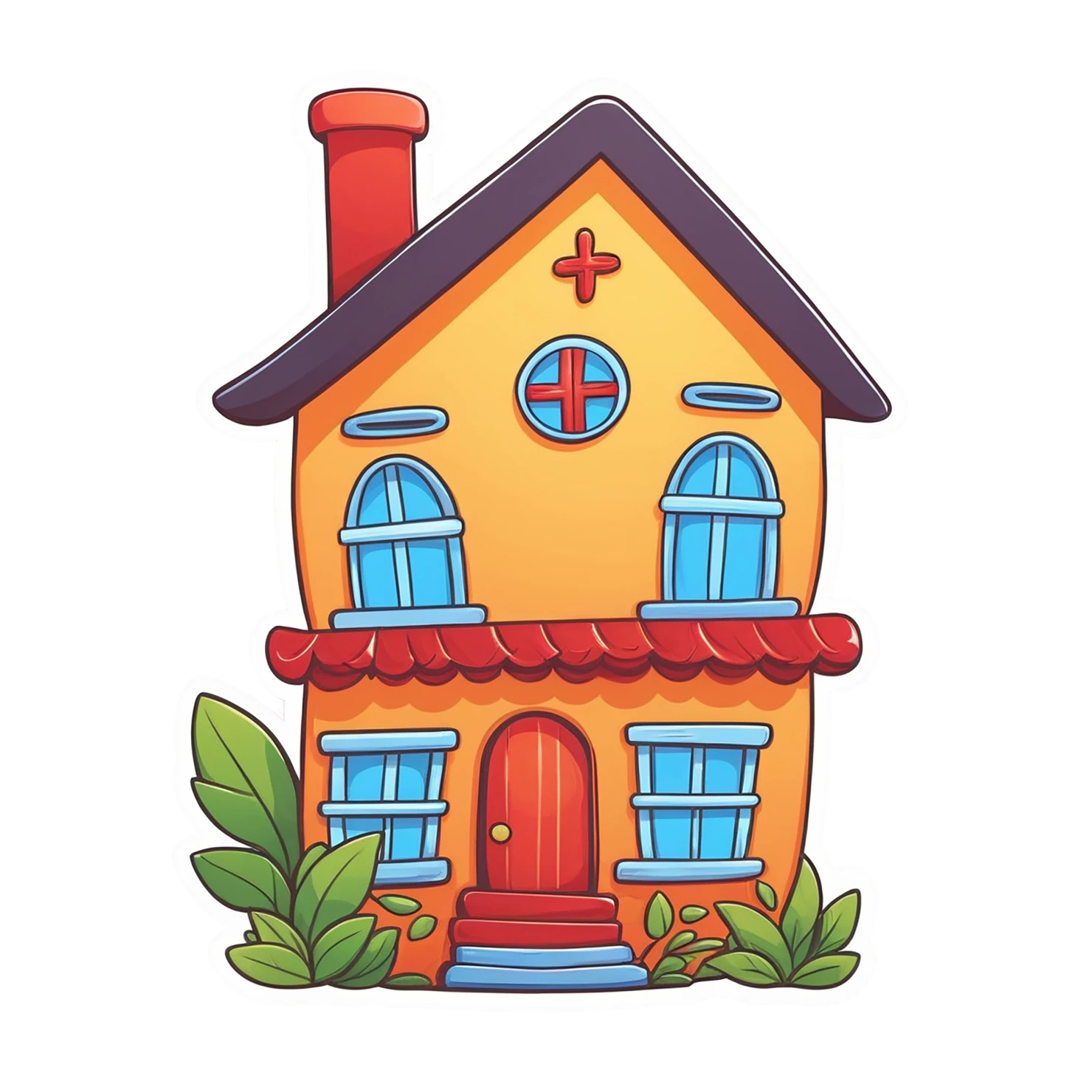House cute sticker isolated on transparent background #19060