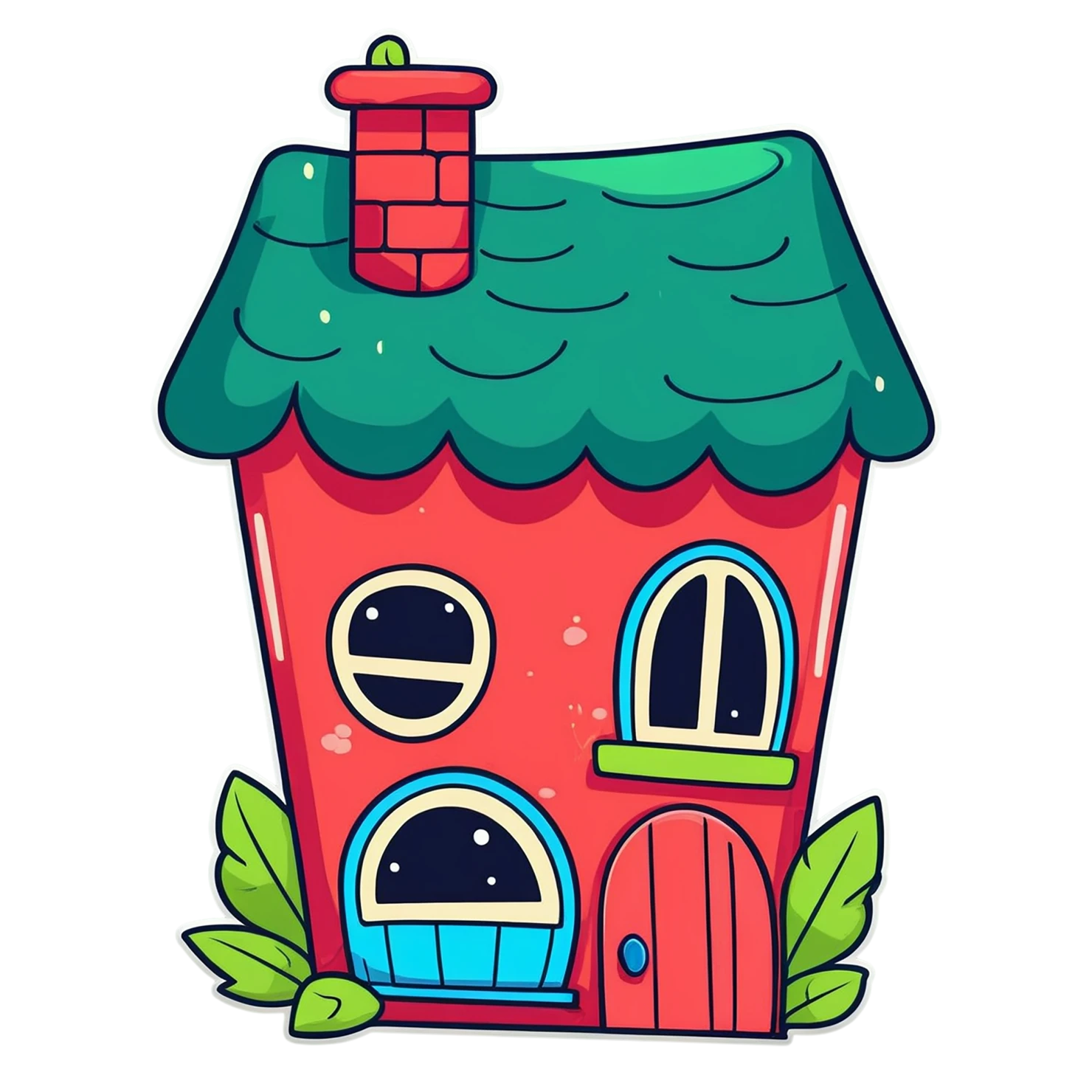 House cute sticker isolated on transparent background #19061