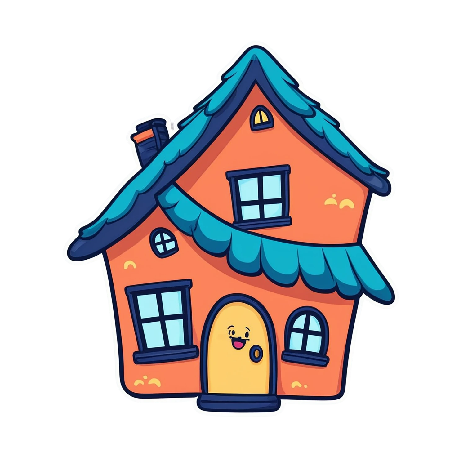House cute sticker isolated on transparent background #19063