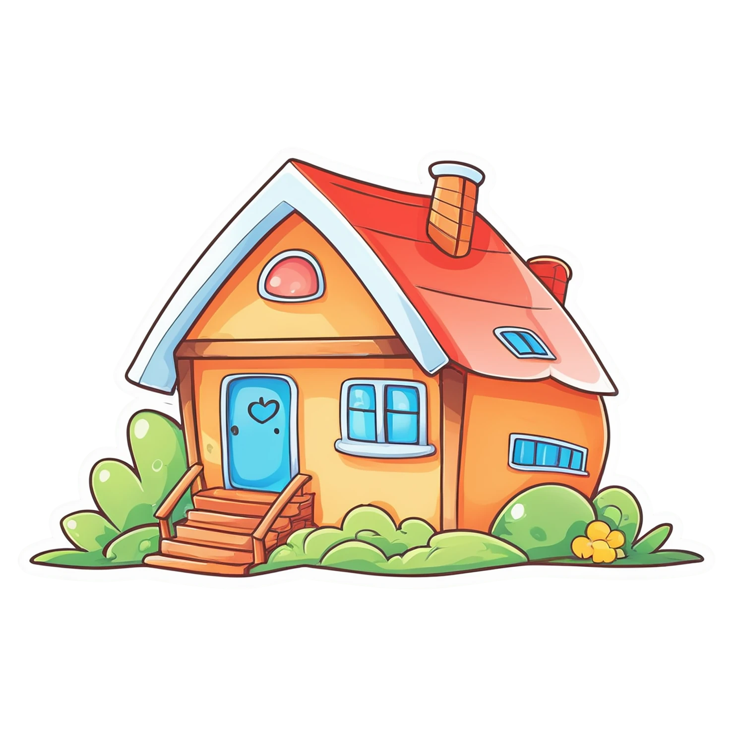 House cute sticker isolated on transparent background #19073