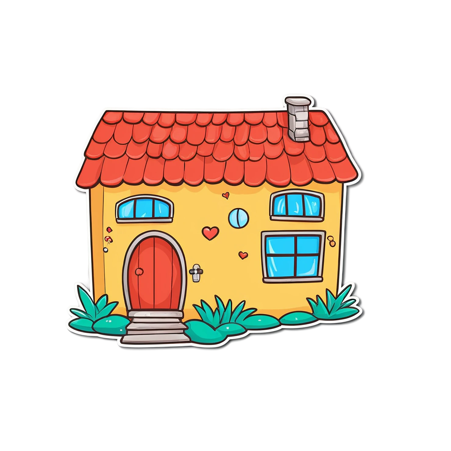 House cute sticker isolated on transparent background #19074