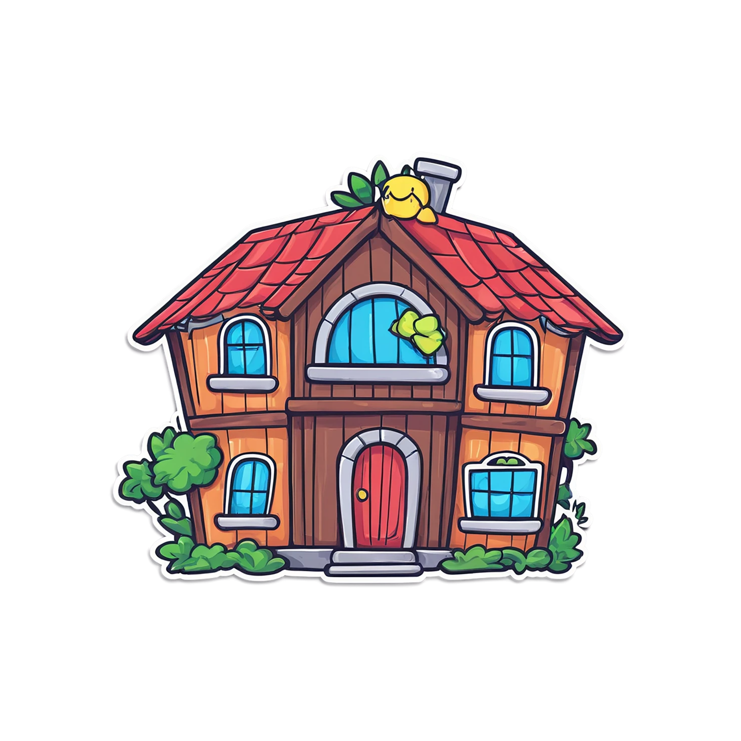 House cute sticker isolated on transparent background #19075