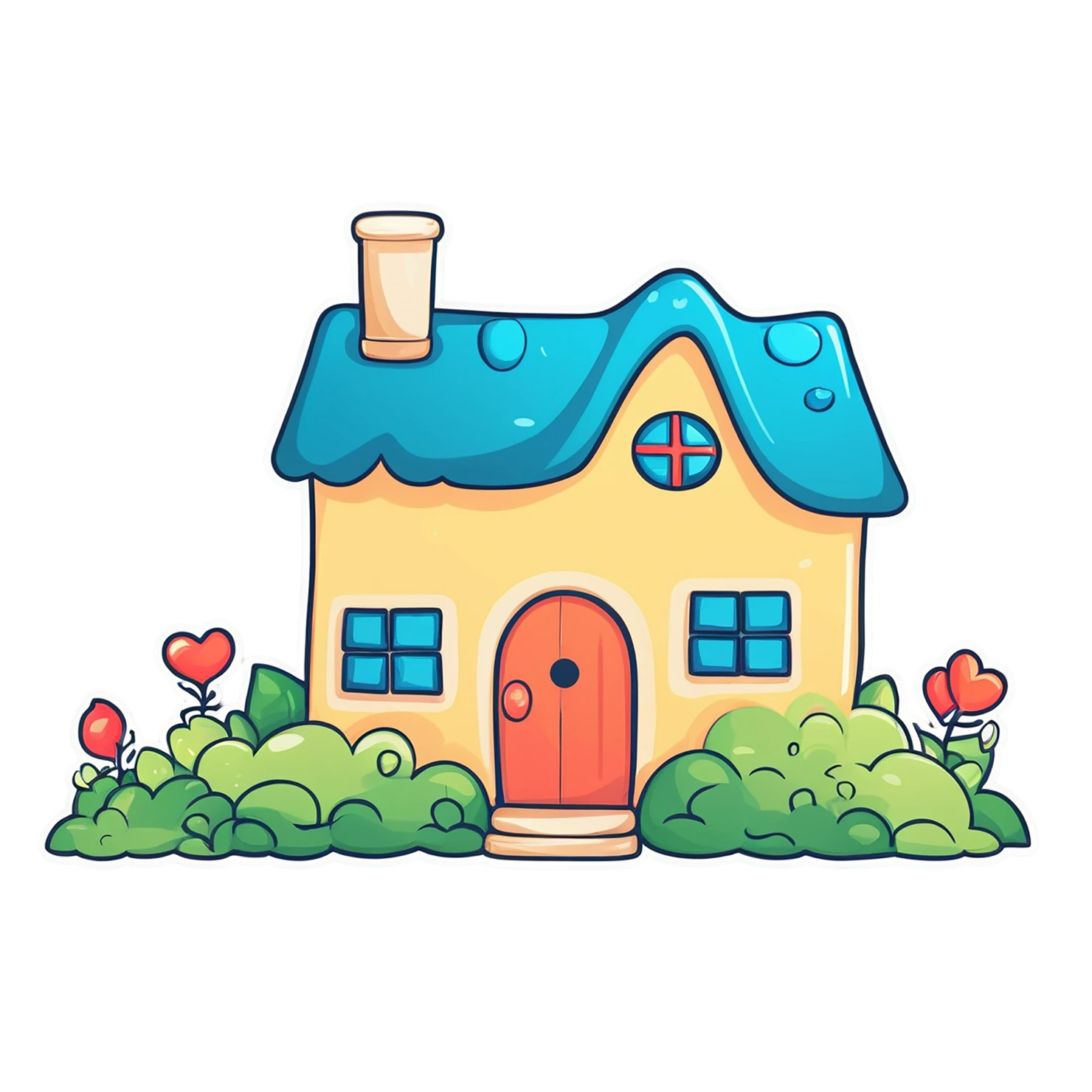House cute sticker isolated on transparent background #19076