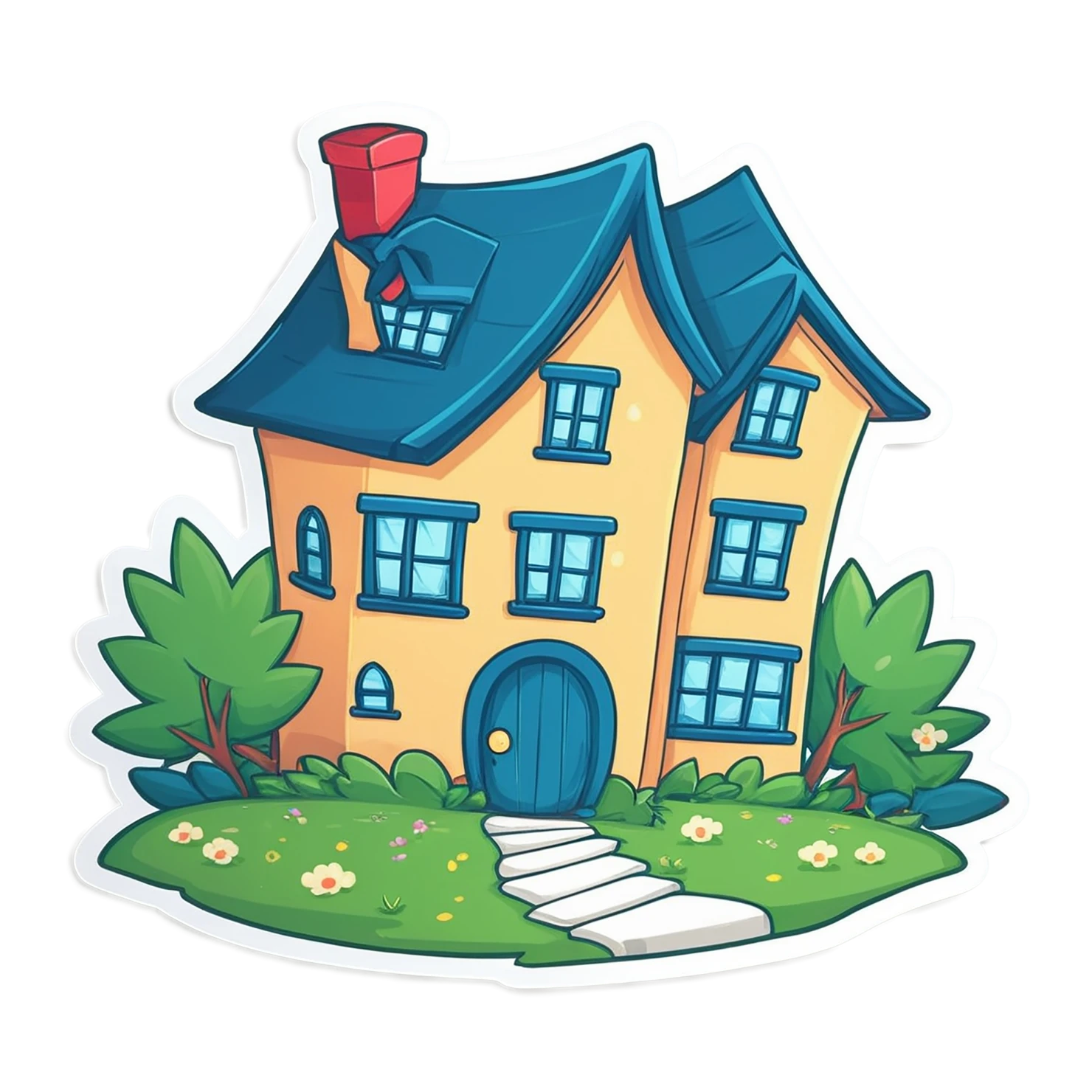 House cute sticker isolated on transparent background #19078