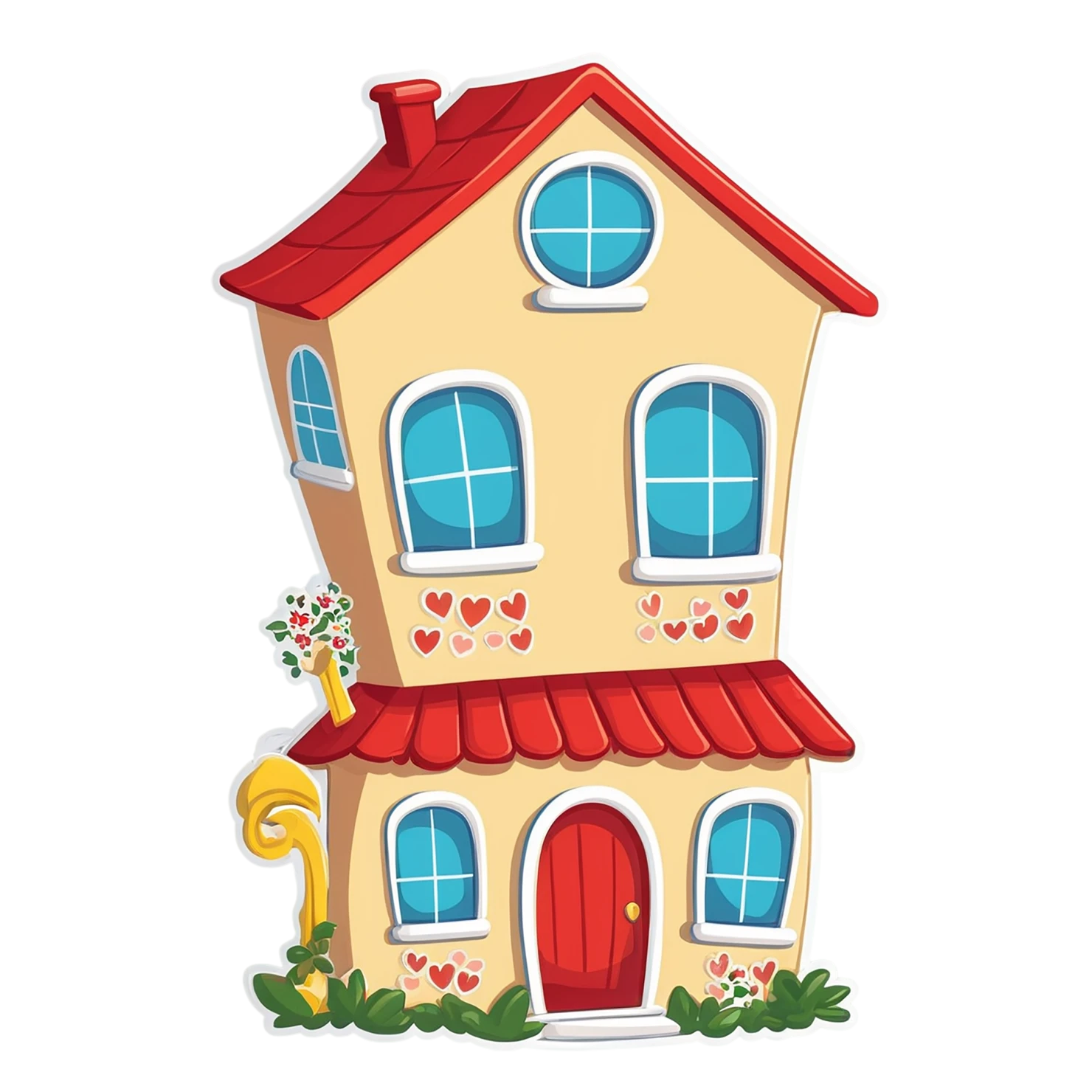 House cute sticker isolated on transparent background #19079