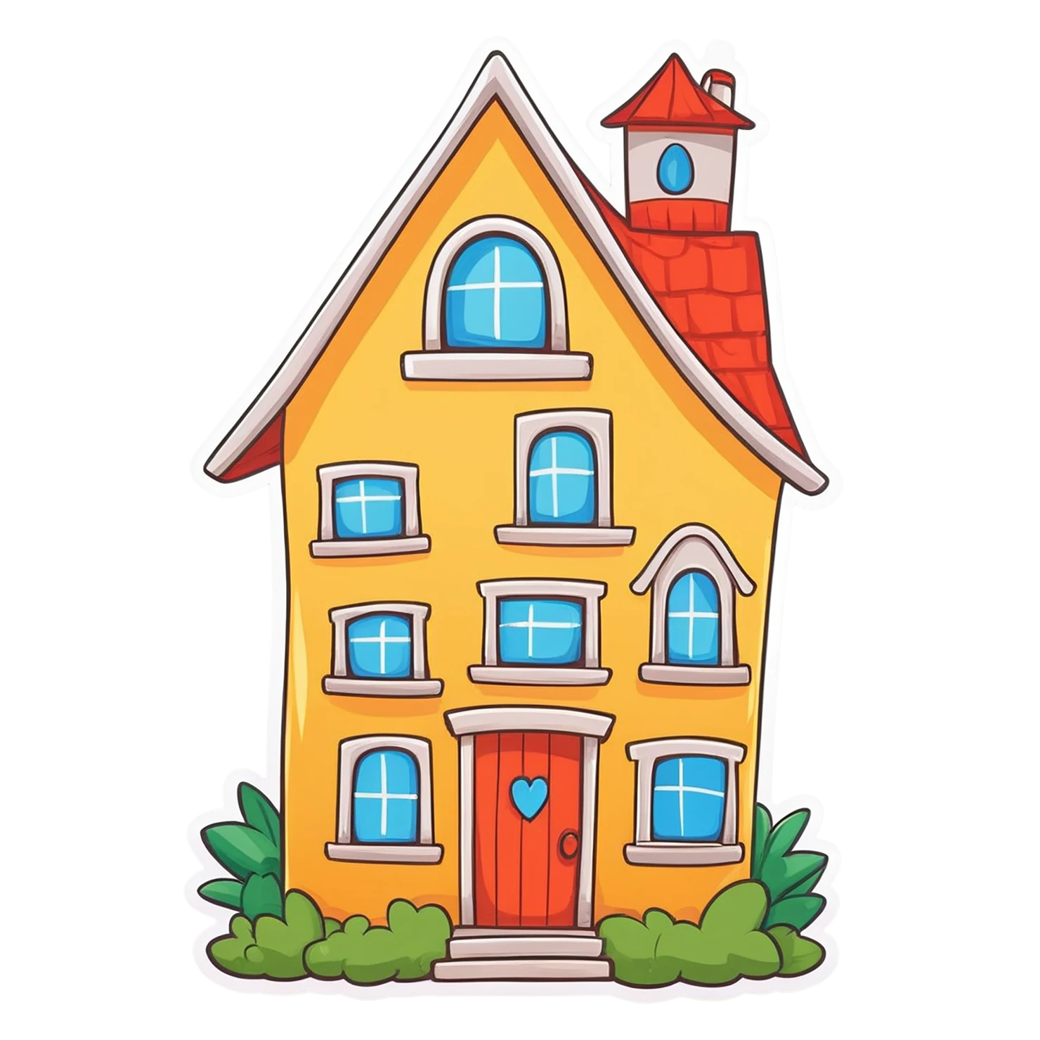 House cute sticker isolated on transparent background #19083