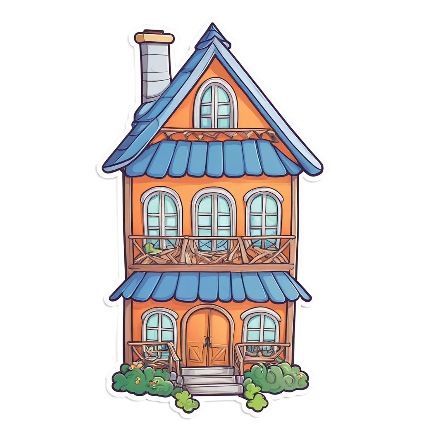 House cute sticker isolated on transparent background #19089