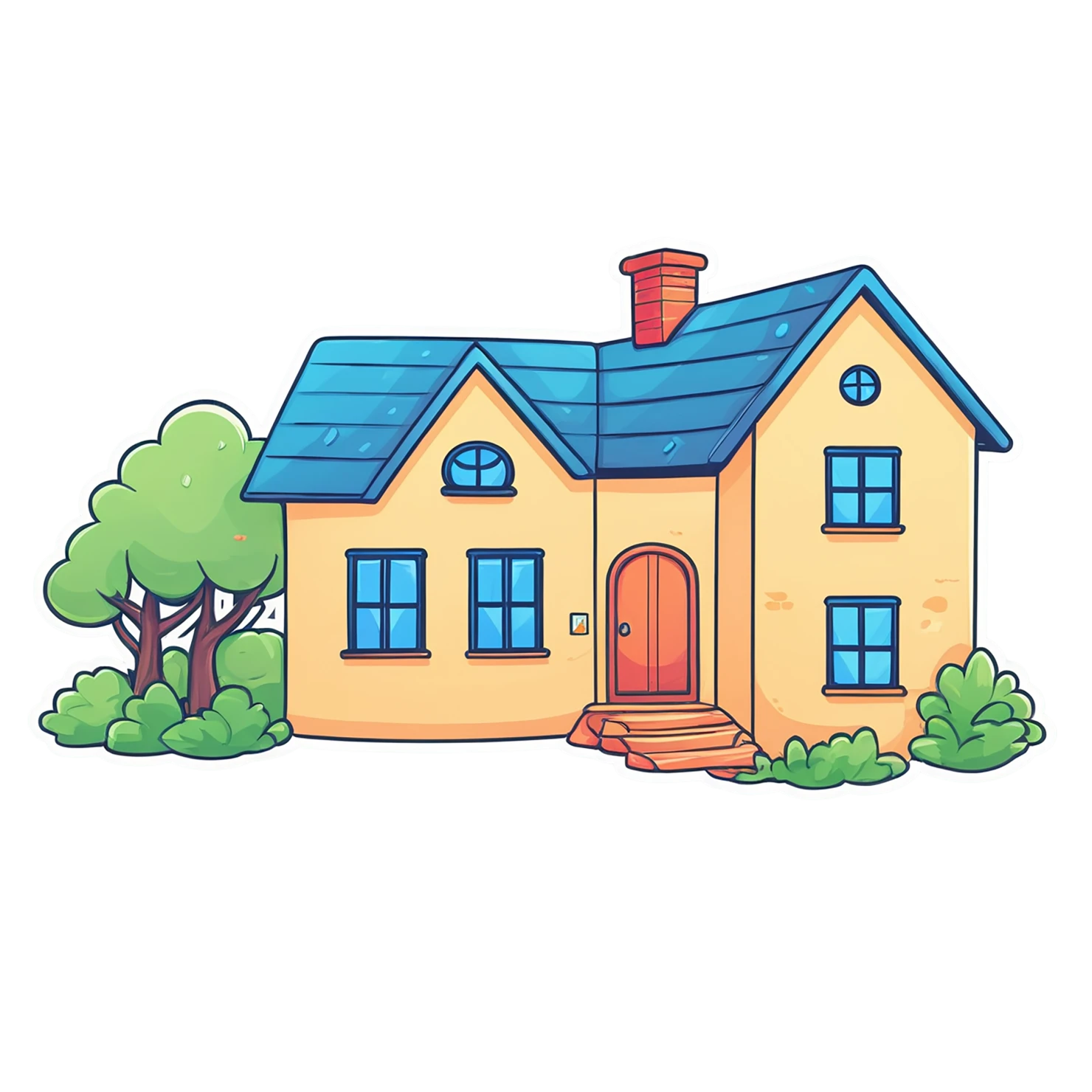 House cute sticker isolated on transparent background #19093