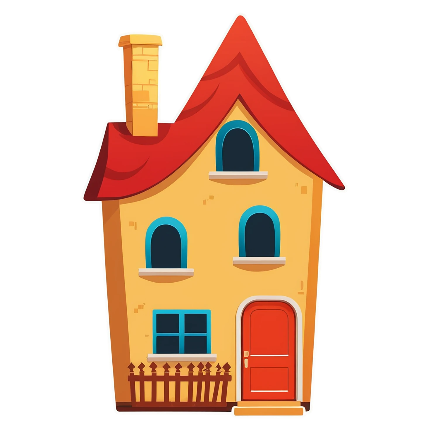 House cute sticker isolated on transparent background #19094