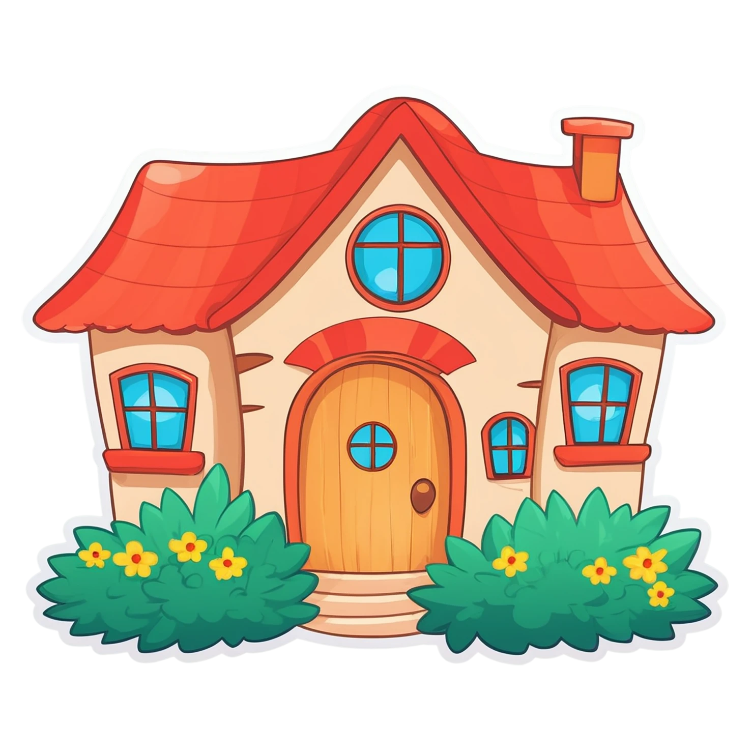 House cute sticker isolated on transparent background #19096