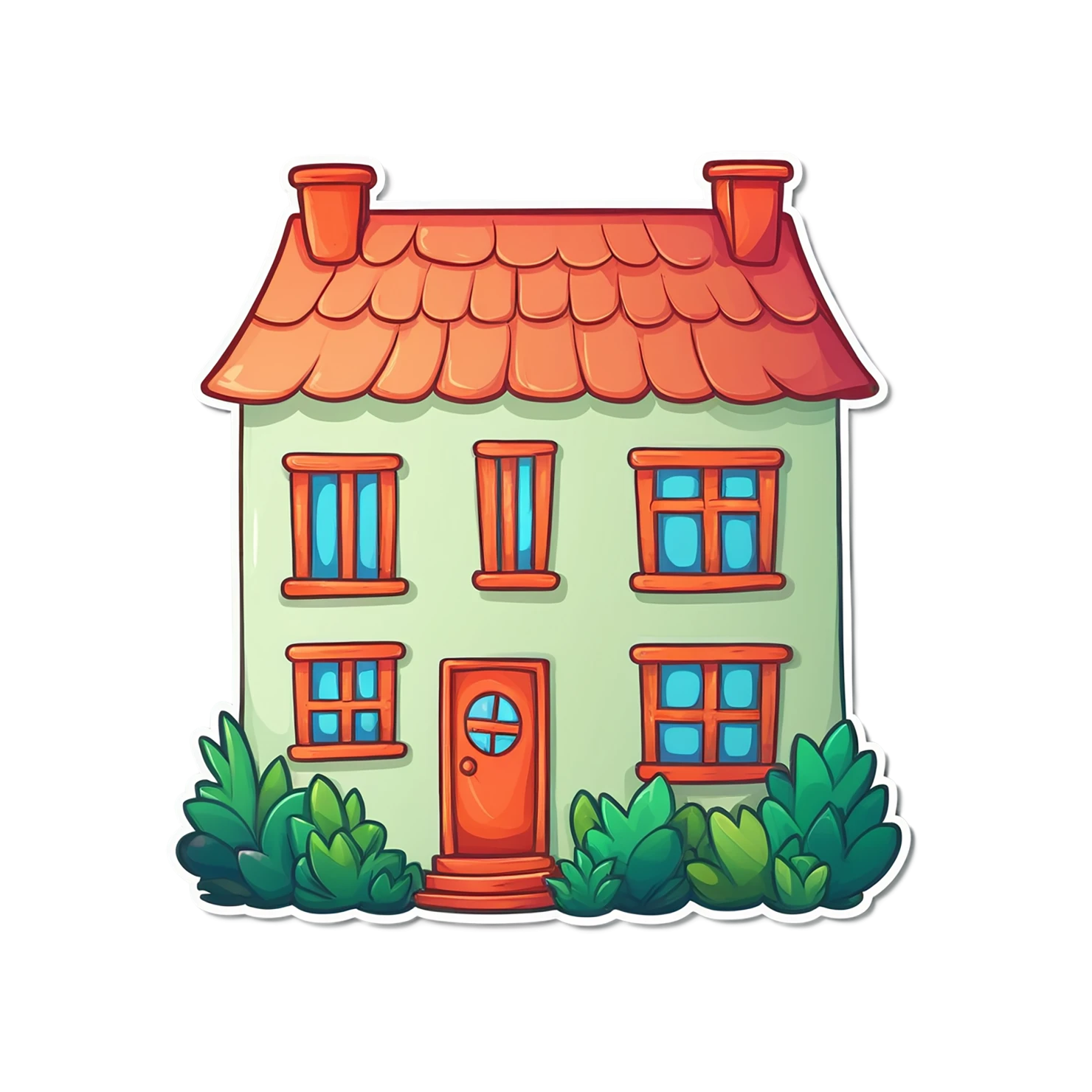 House cute sticker isolated on transparent background #19098