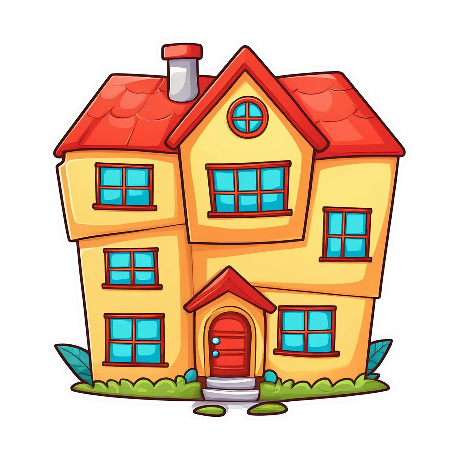House cute sticker isolated on transparent background #19102