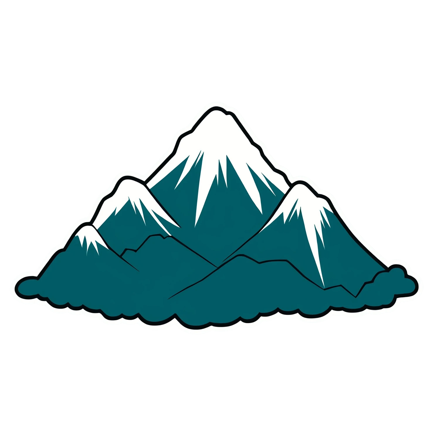 Mountain cute sticker isolated on transparent background #19916