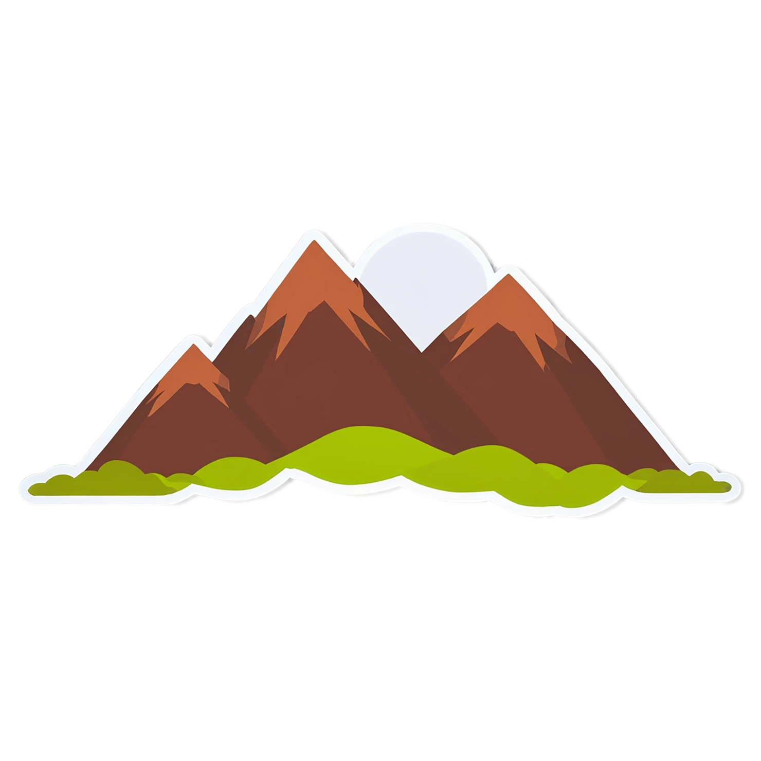 Mountain cute sticker isolated on transparent background #19918