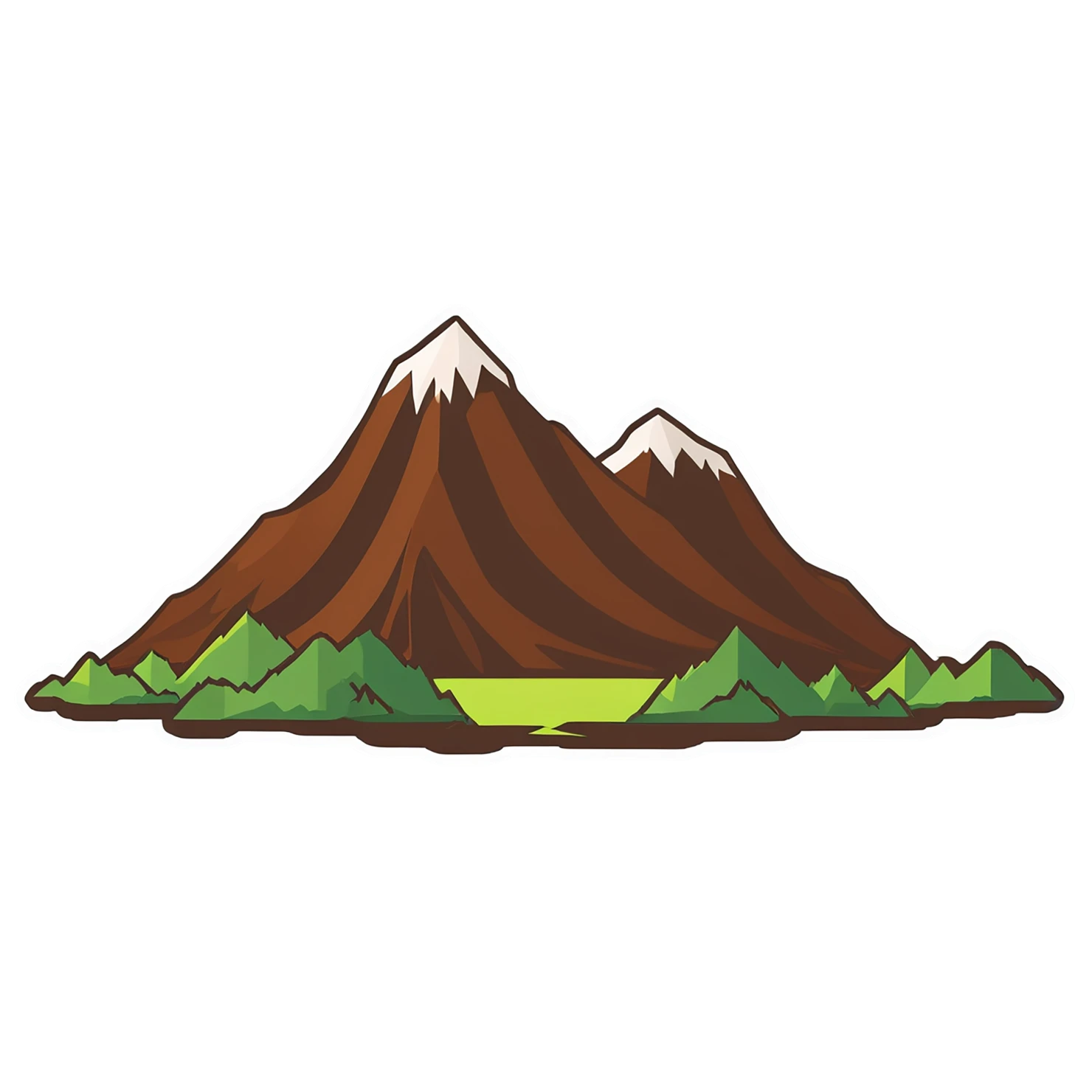 Mountain cute sticker isolated on transparent background #19922