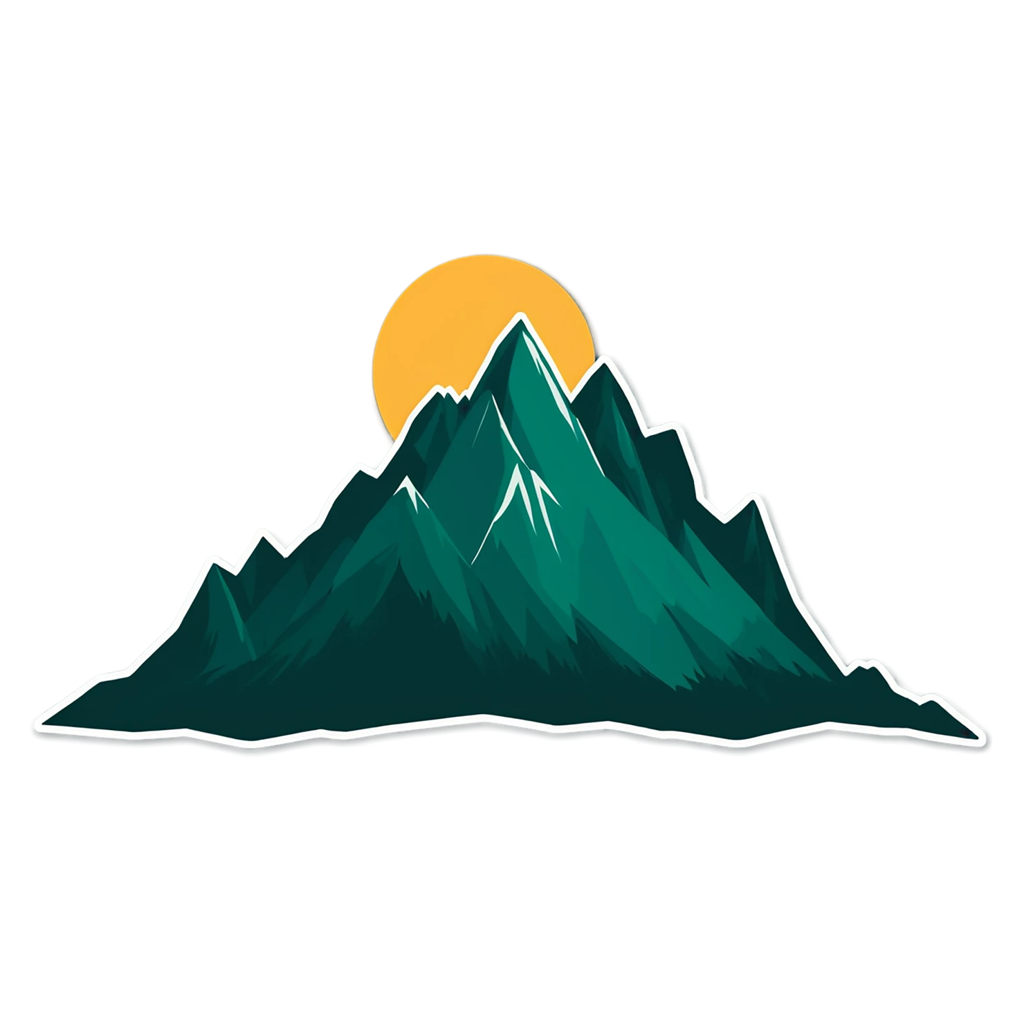 Mountain cute sticker isolated on transparent background #19923
