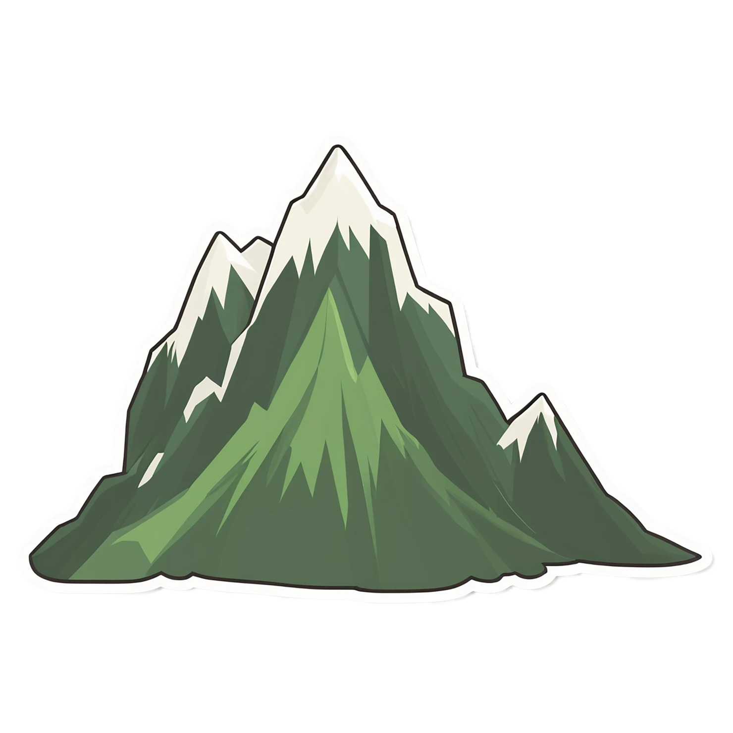 Mountain cute sticker isolated on transparent background #19927