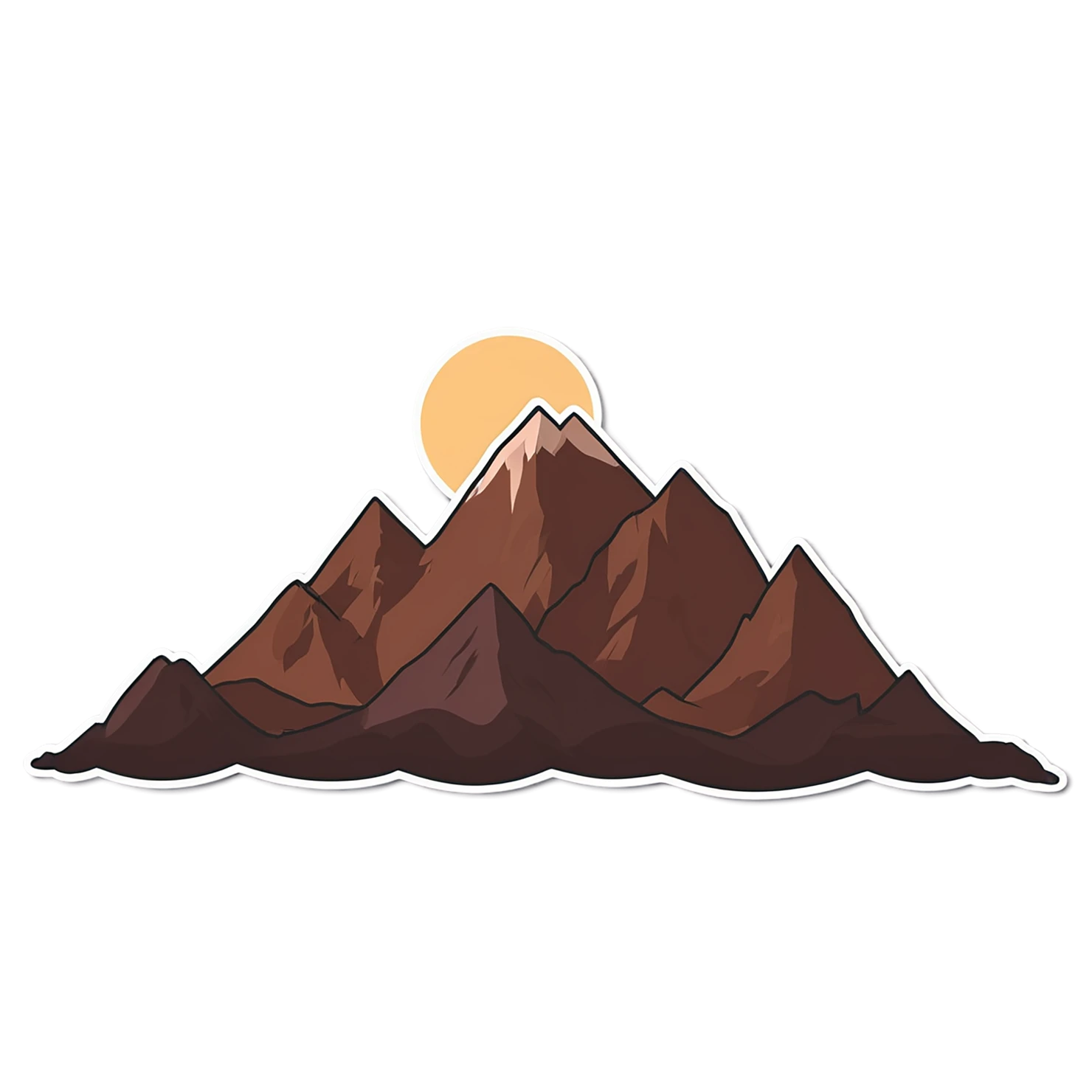 Mountain cute sticker isolated on transparent background #19928