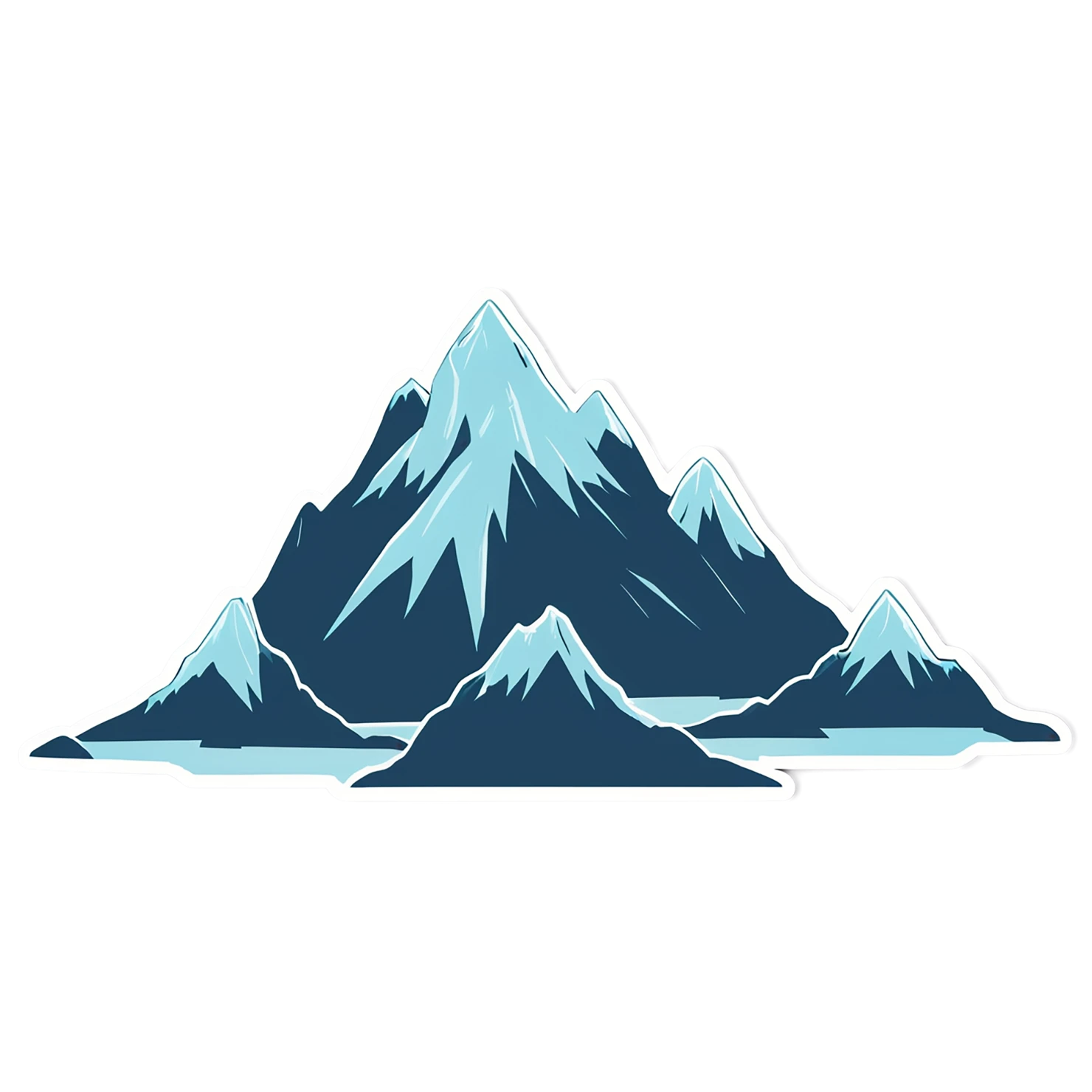 Mountain cute sticker isolated on transparent background #19929