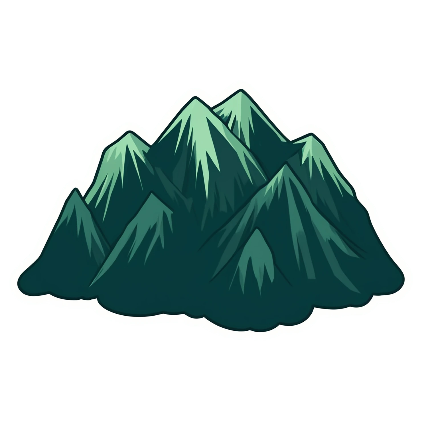 Mountain cute sticker isolated on transparent background #19930