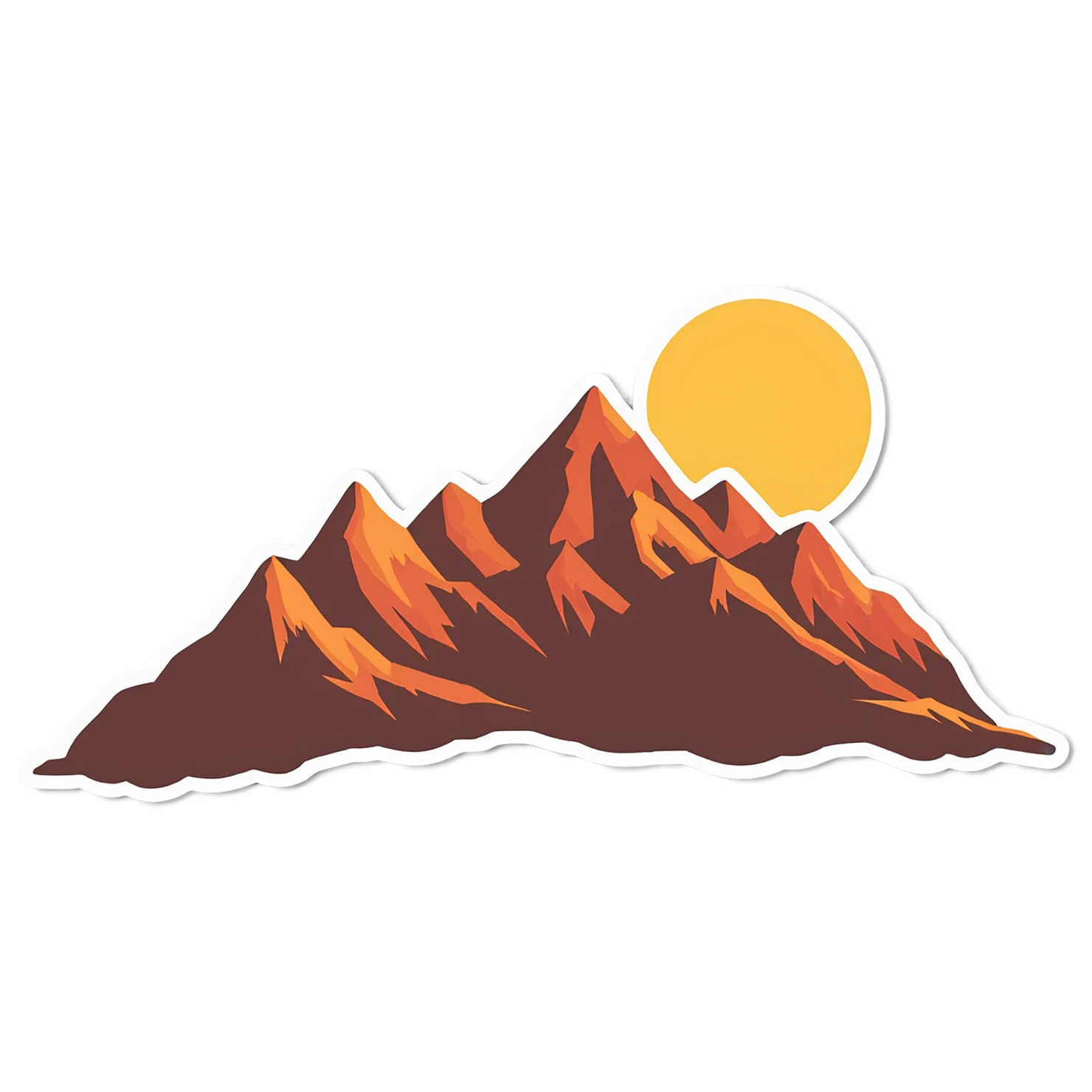 Mountain cute sticker isolated on transparent background #19931