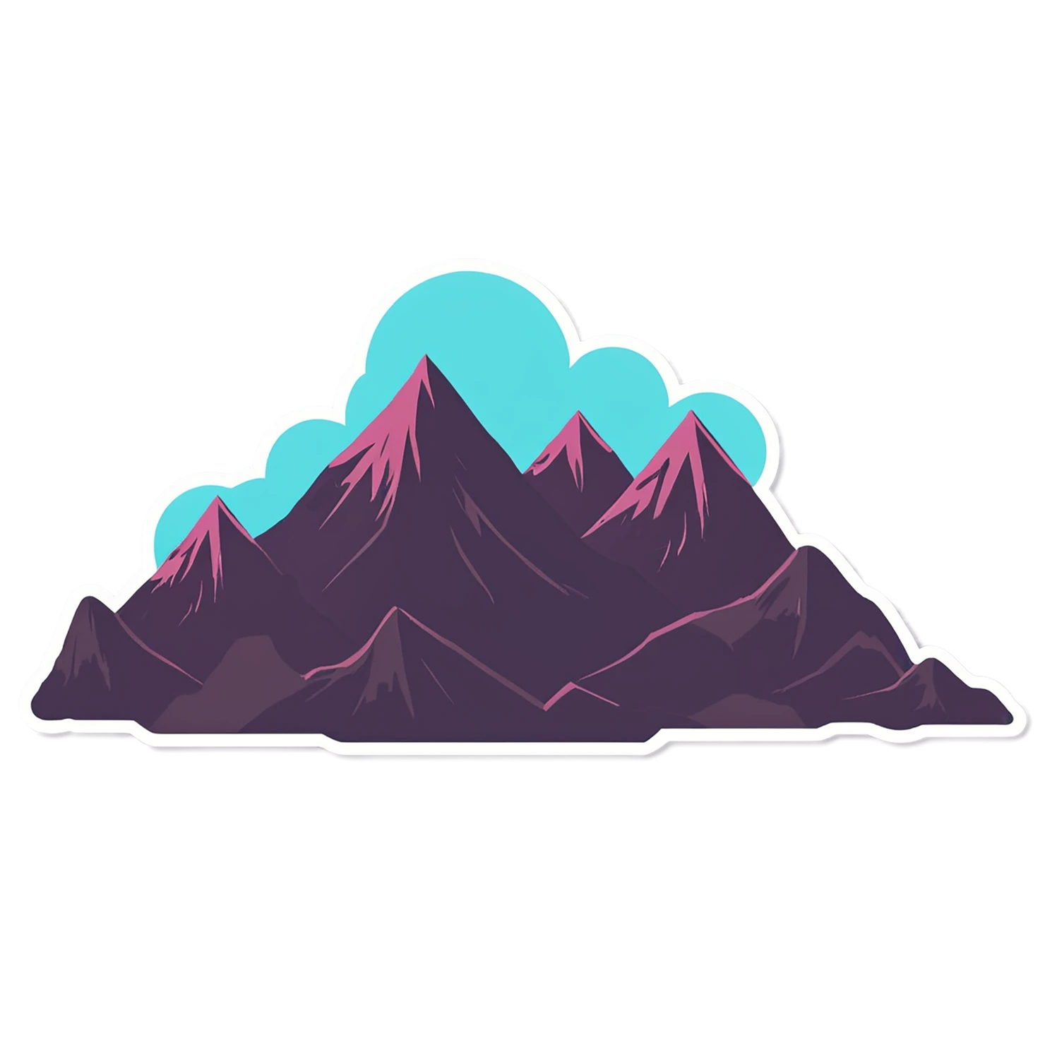 Mountain cute sticker isolated on transparent background #19932