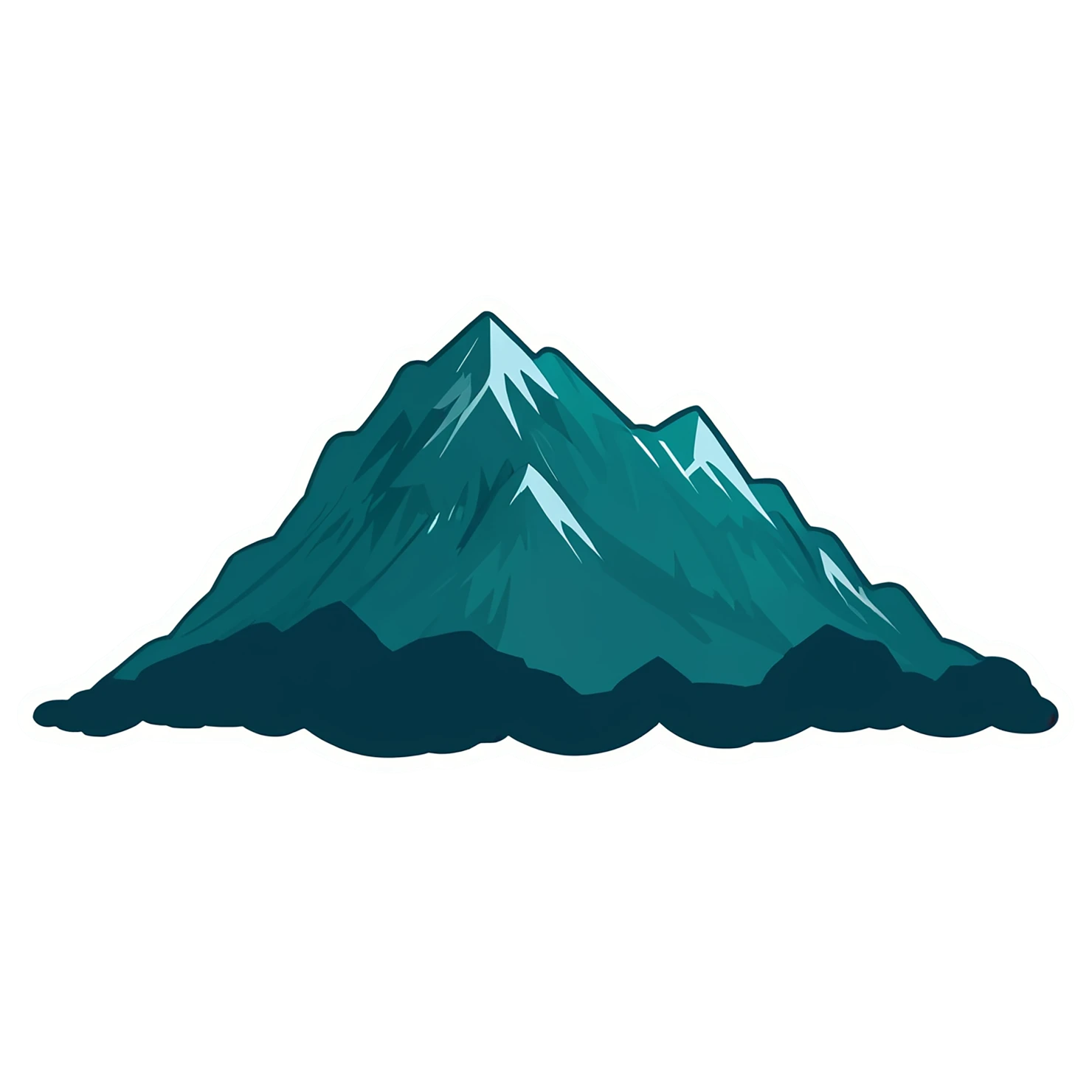 Mountain cute sticker isolated on transparent background #19934
