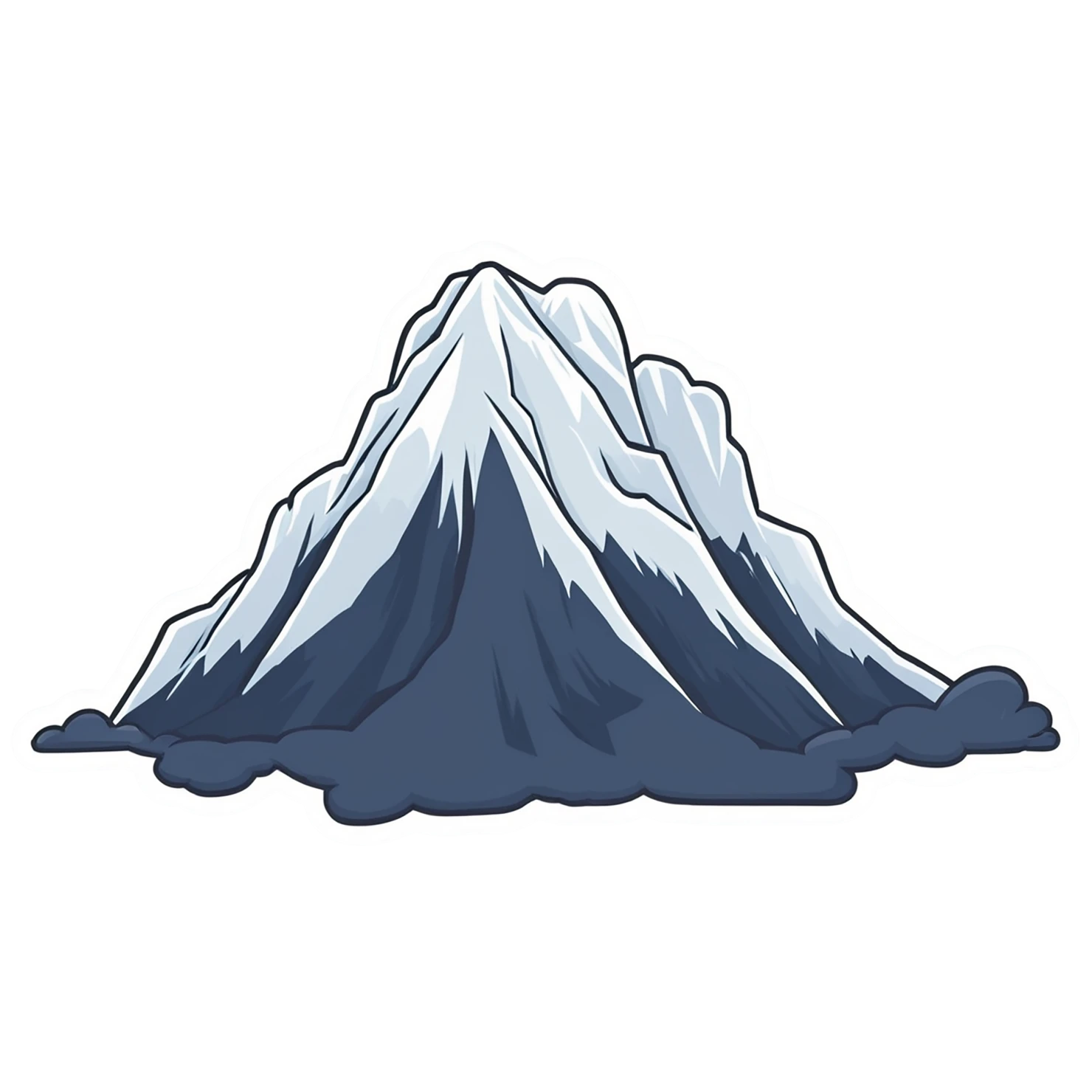 Mountain cute sticker isolated on transparent background #19937