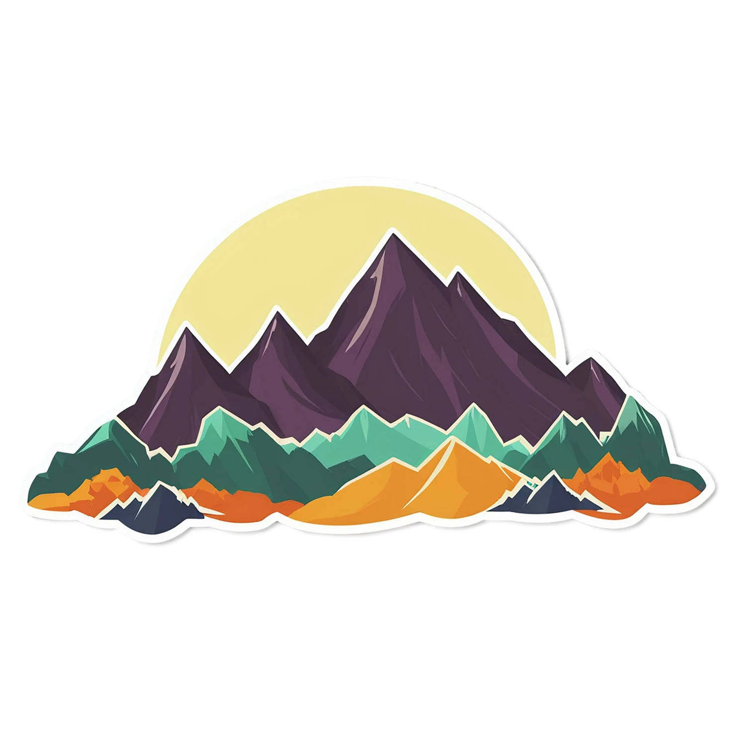 Mountain cute sticker isolated on transparent background #19939