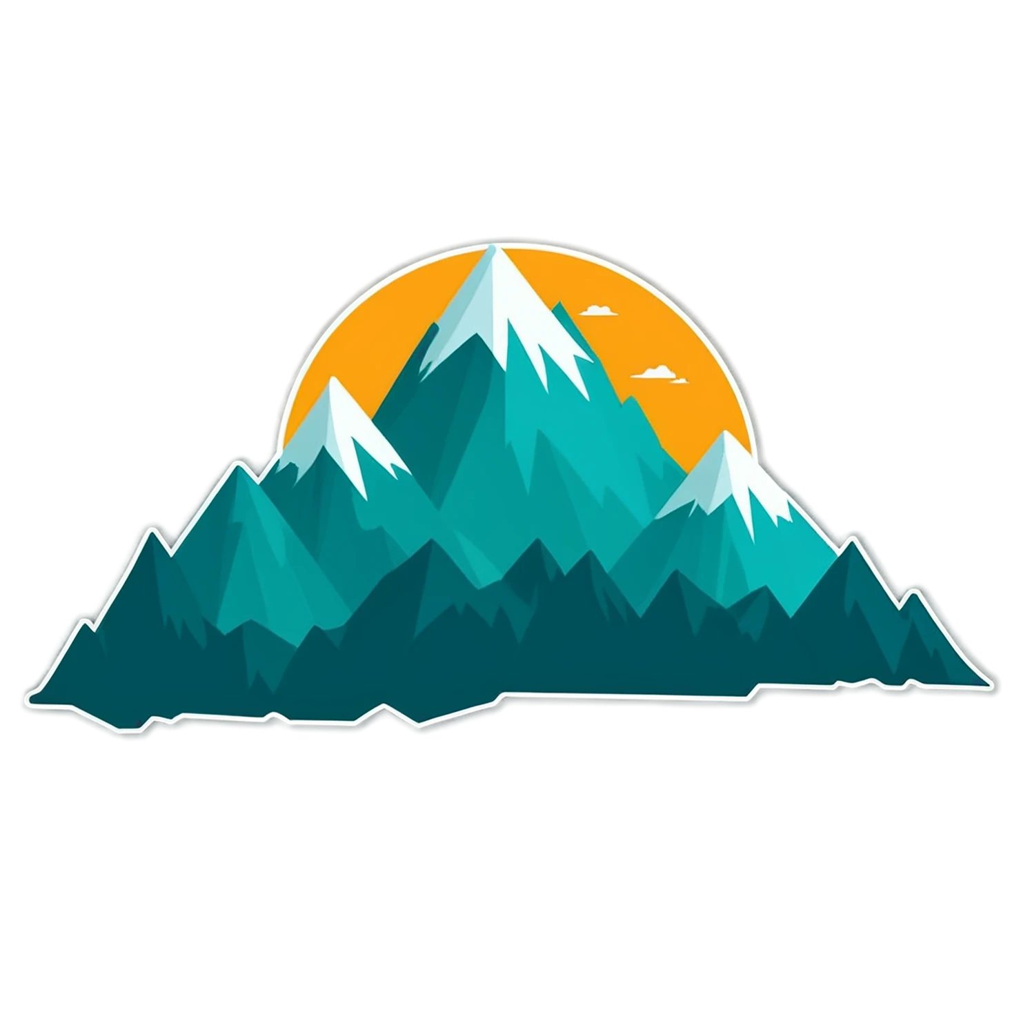 Mountain cute sticker isolated on transparent background #19943