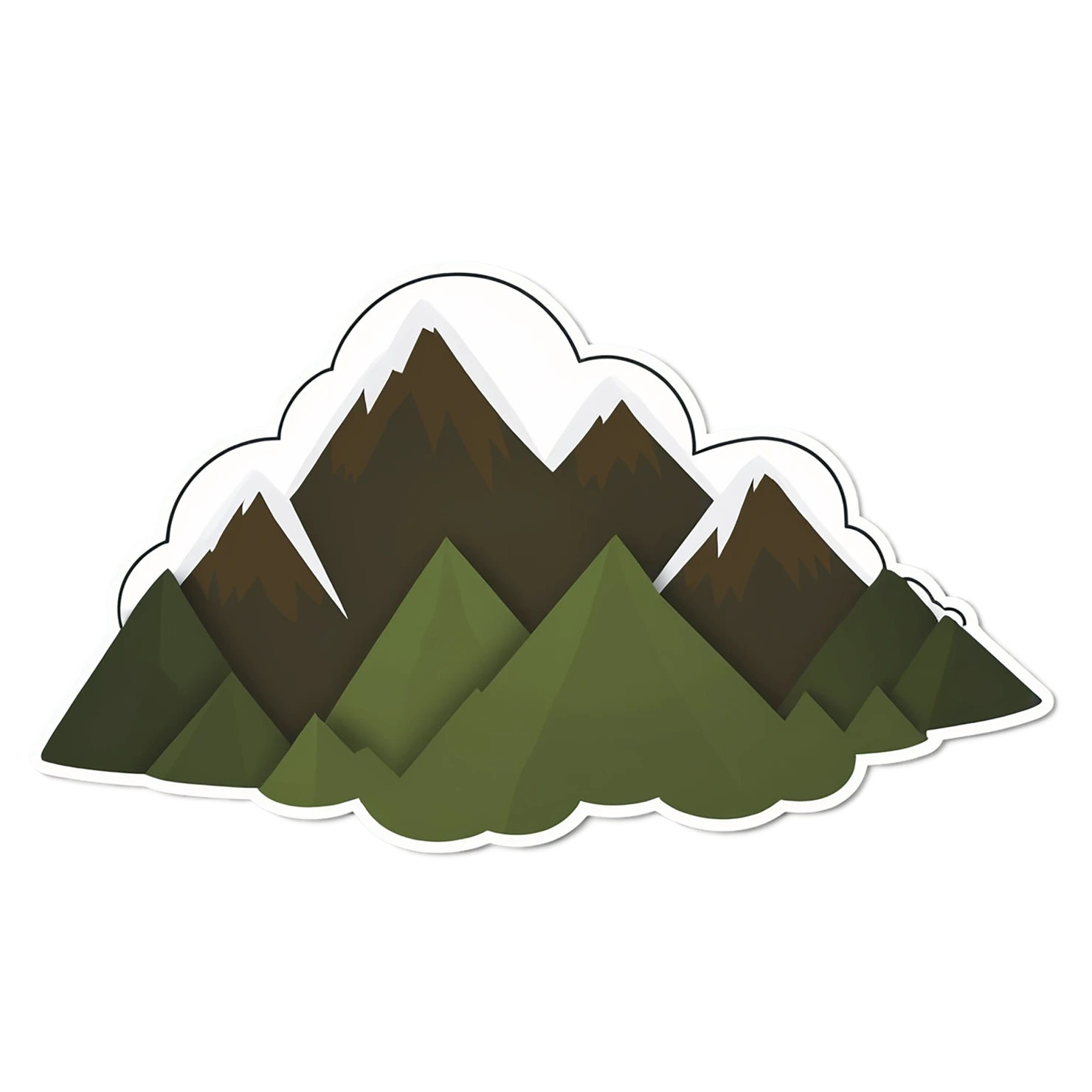 Mountain cute sticker isolated on transparent background #19947