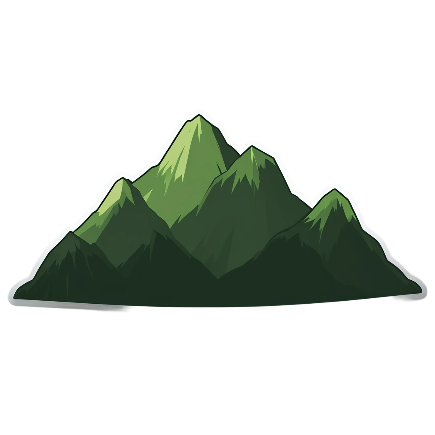 Mountain cute sticker isolated on transparent background #19948