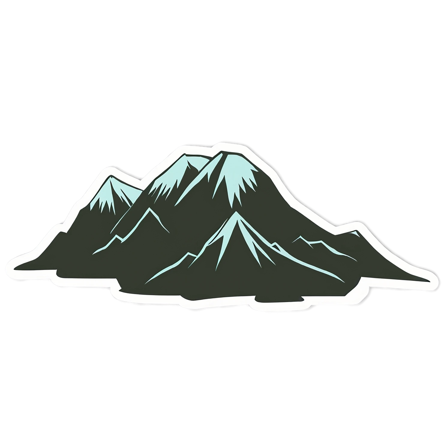 Mountain cute sticker isolated on transparent background #19950