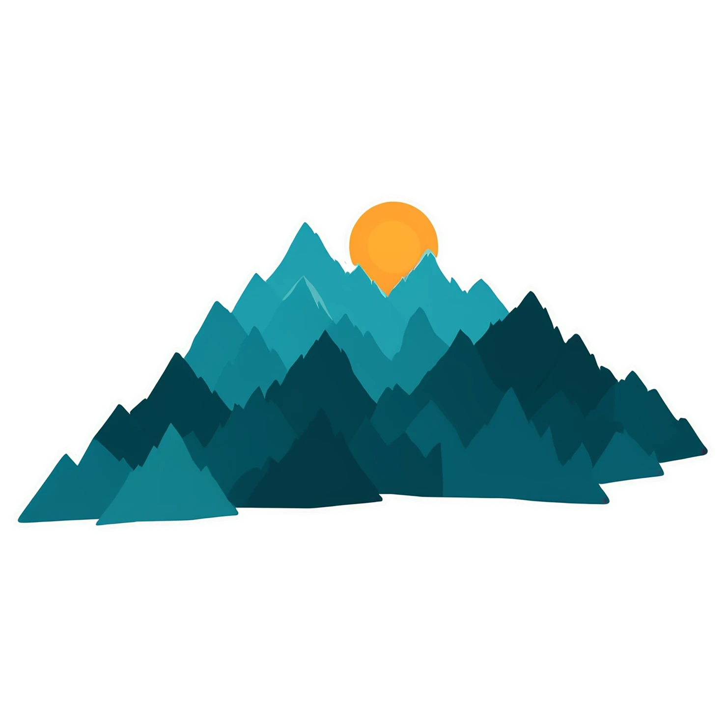 Mountain cute sticker isolated on transparent background #19951
