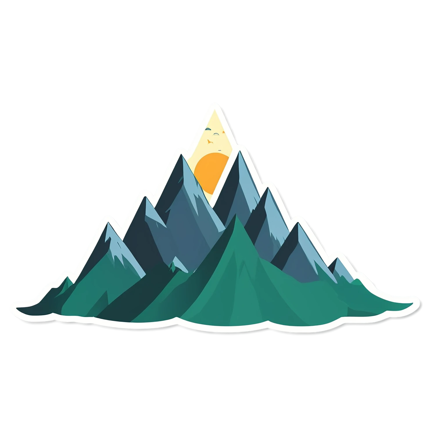 Mountain cute sticker isolated on transparent background #19953