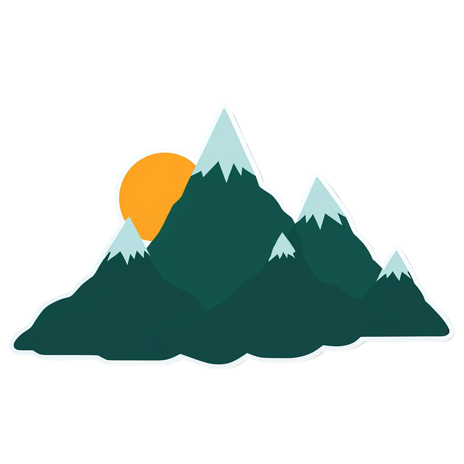 Mountain cute sticker isolated on transparent background #19954