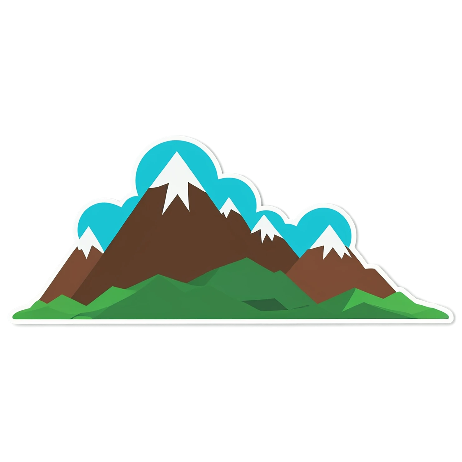 Mountain cute sticker isolated on transparent background #19964