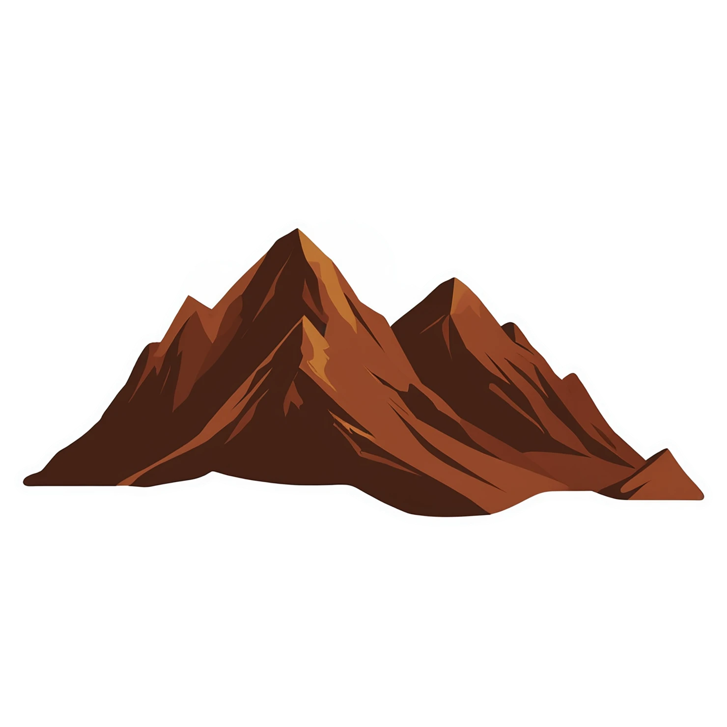 Mountain cute sticker isolated on transparent background #19966