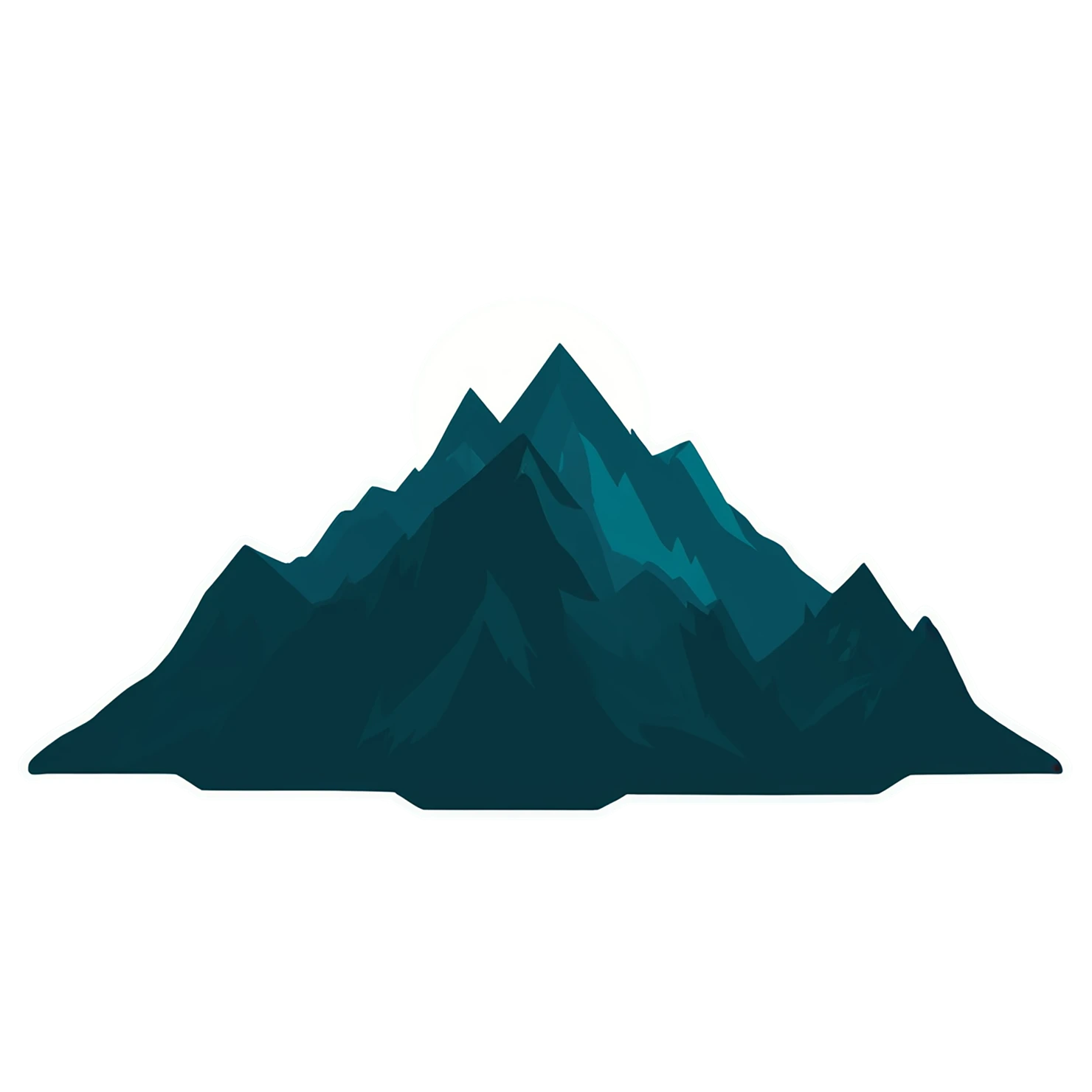 Mountain cute sticker isolated on transparent background #19969