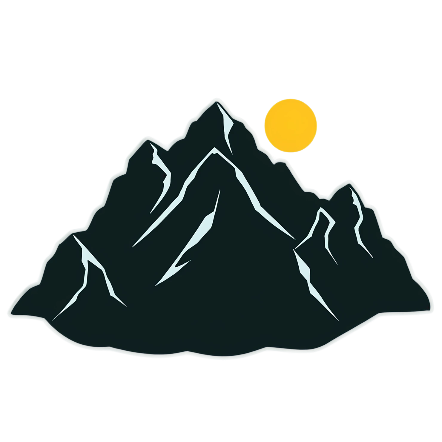 Mountain cute sticker isolated on transparent background #19970