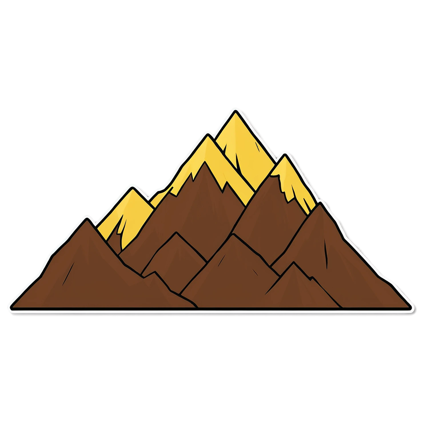 Mountain cute sticker isolated on transparent background #19971