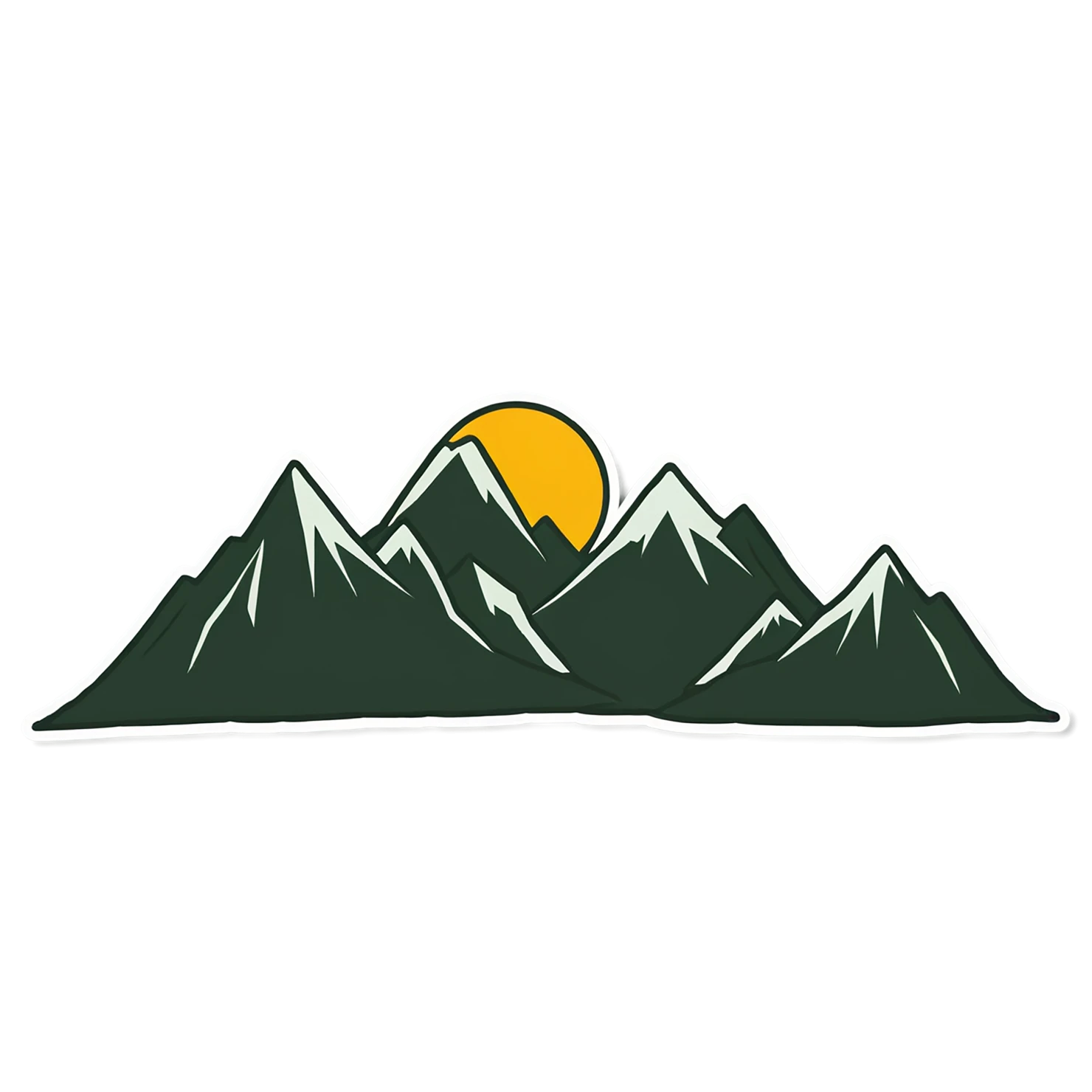 Mountain cute sticker isolated on transparent background #19973