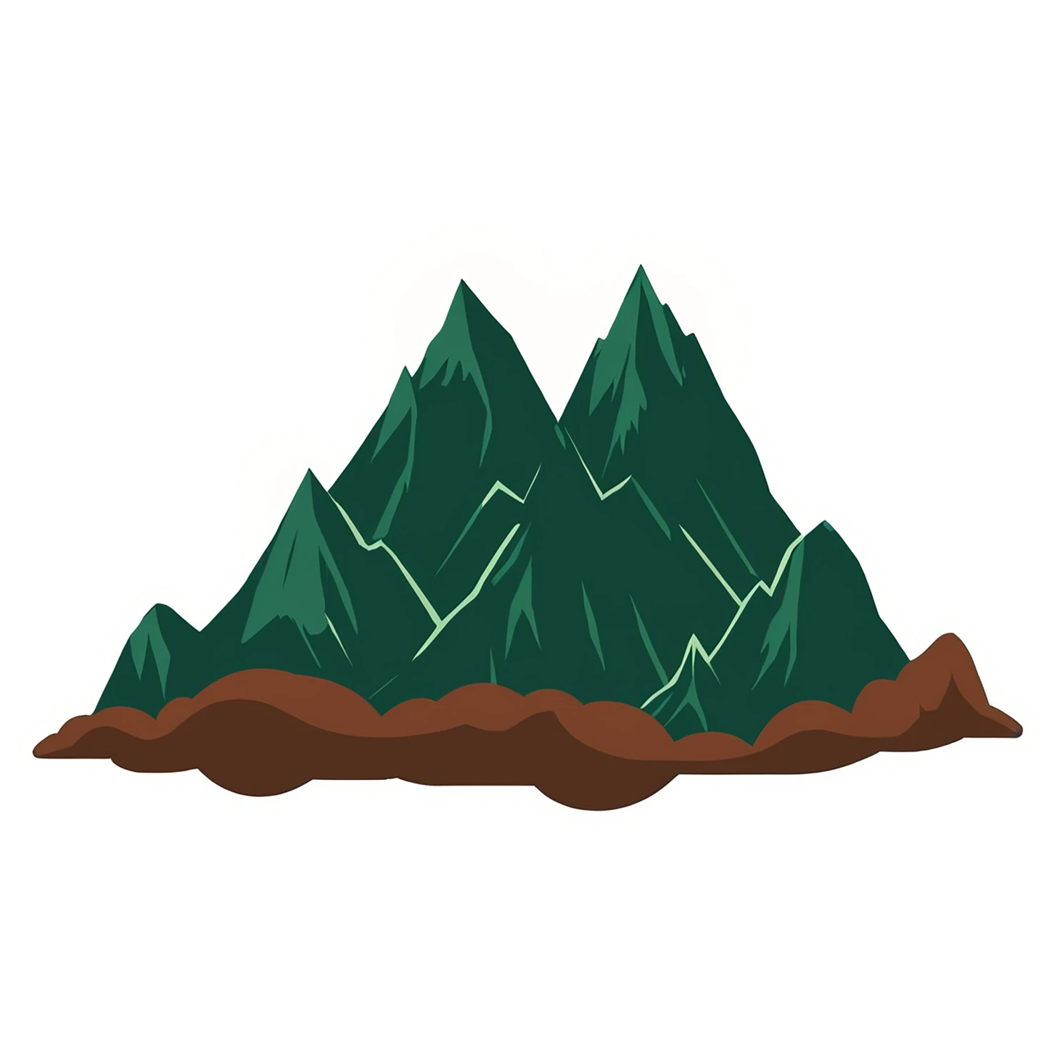 Mountain cute sticker isolated on transparent background #19975
