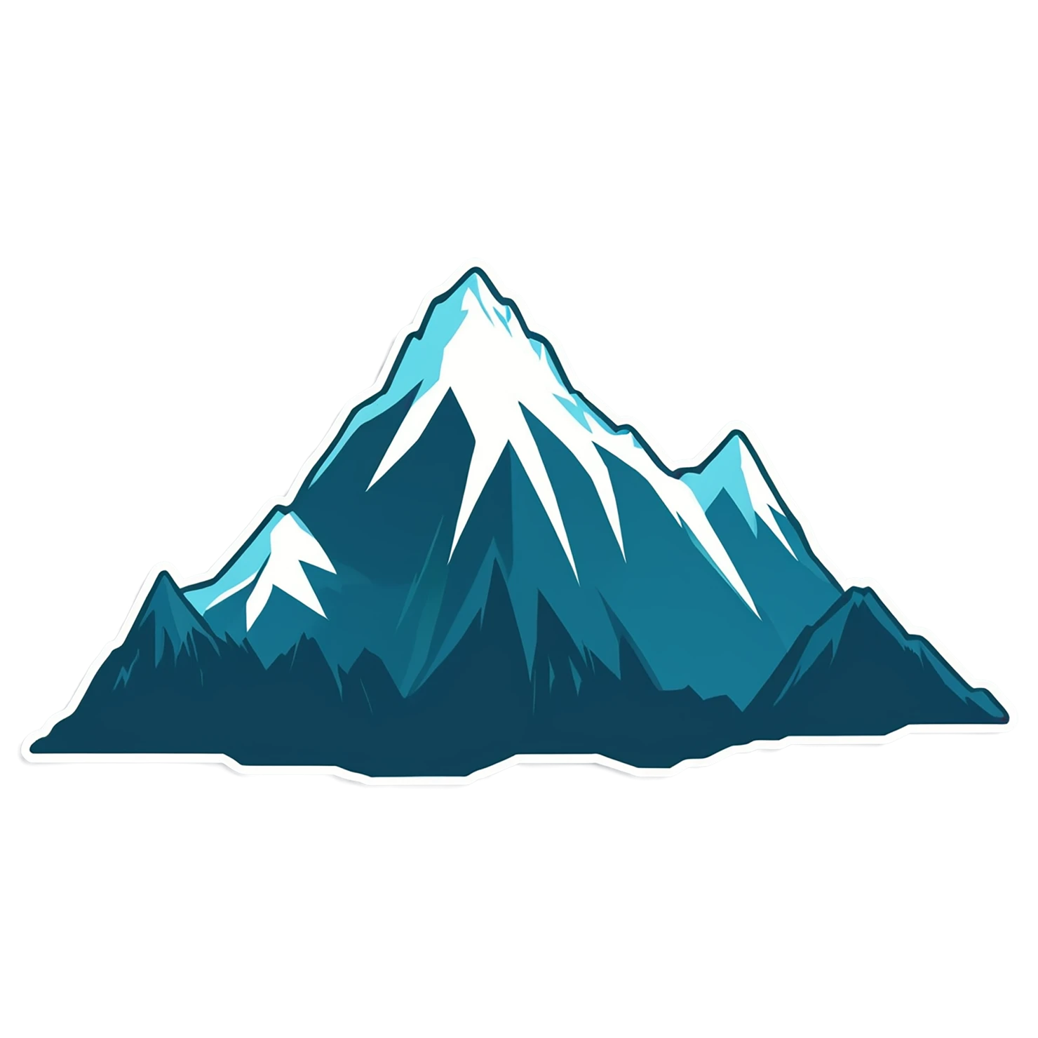 Mountain cute sticker isolated on transparent background #19976