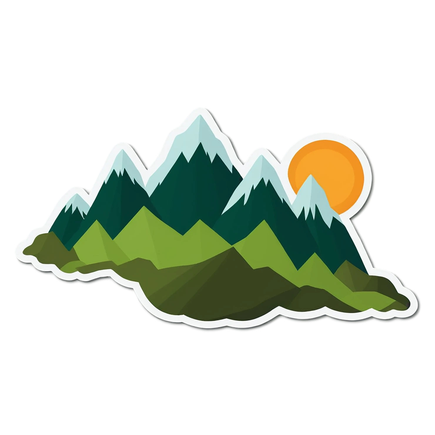 Mountain cute sticker isolated on transparent background #19985