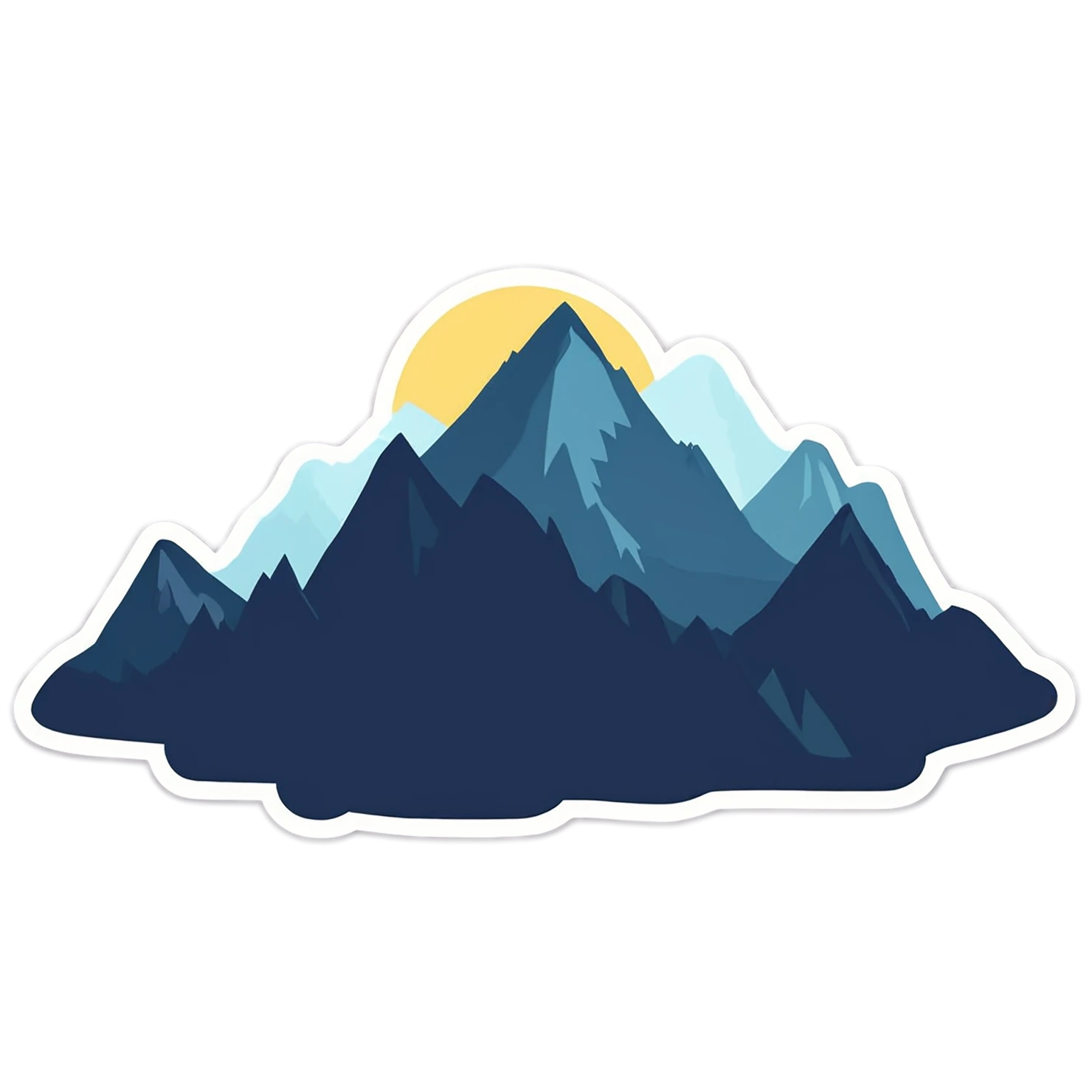 Mountain cute sticker isolated on transparent background #19989
