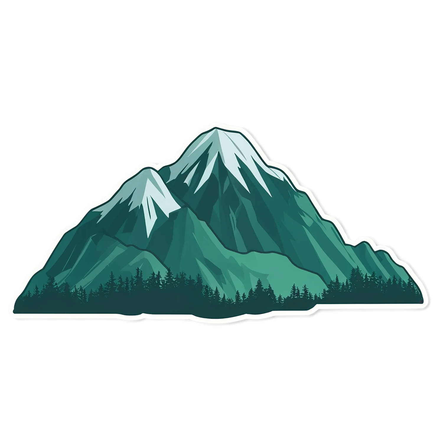Mountain cute sticker isolated on transparent background #19991
